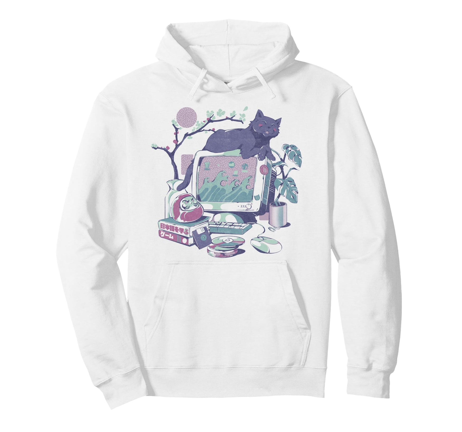Vaporwave Desktop Collection Japanese Hoodie - Trendy Graphic Unisex - T-Shirt, Sweatshirt, Hoodie