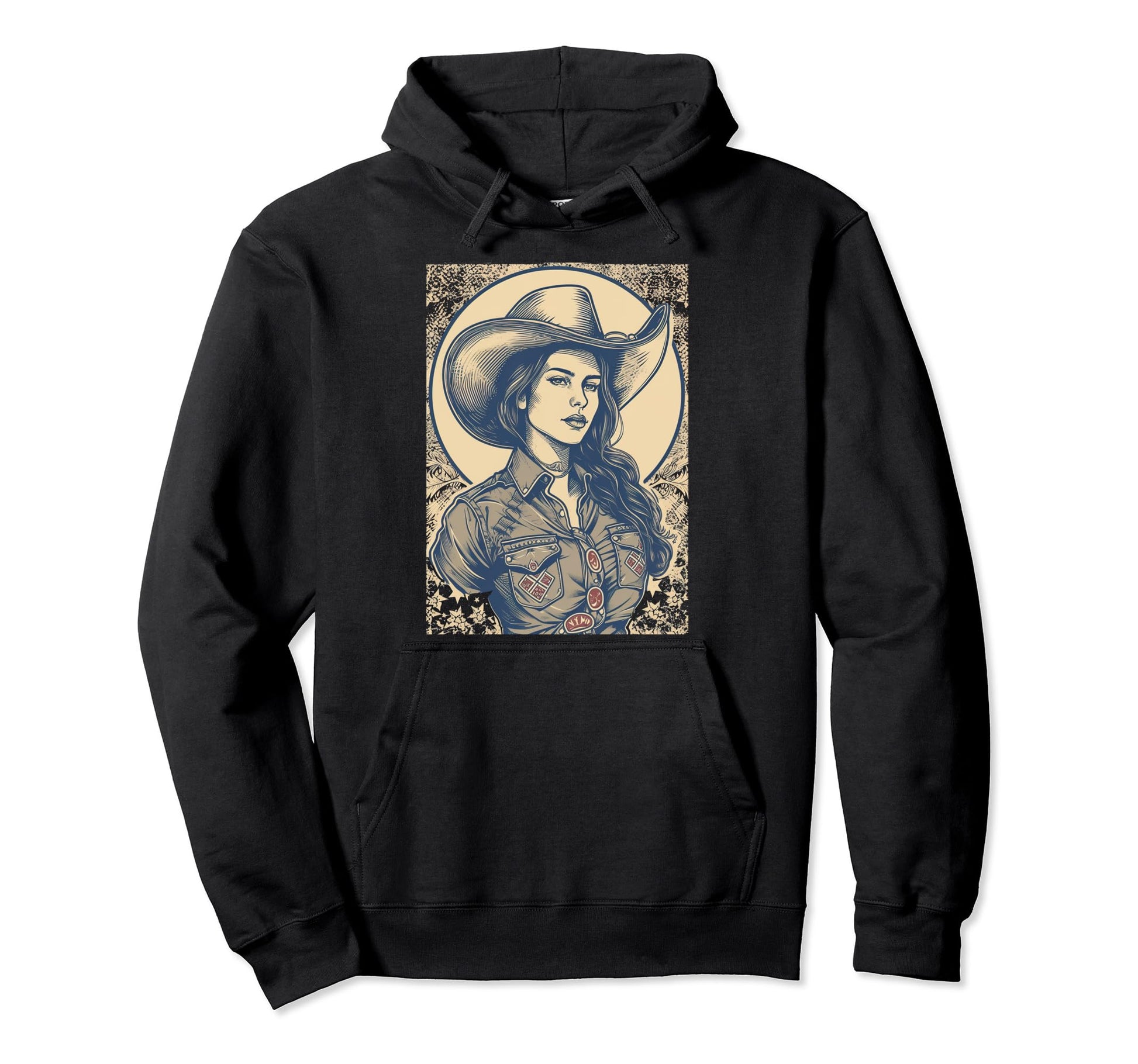 Cowgirl Cowboy Patriotic Cow And Farm Hoodie - Trendy Graphic Unisex - T-Shirt, Sweatshirt, Hoodie