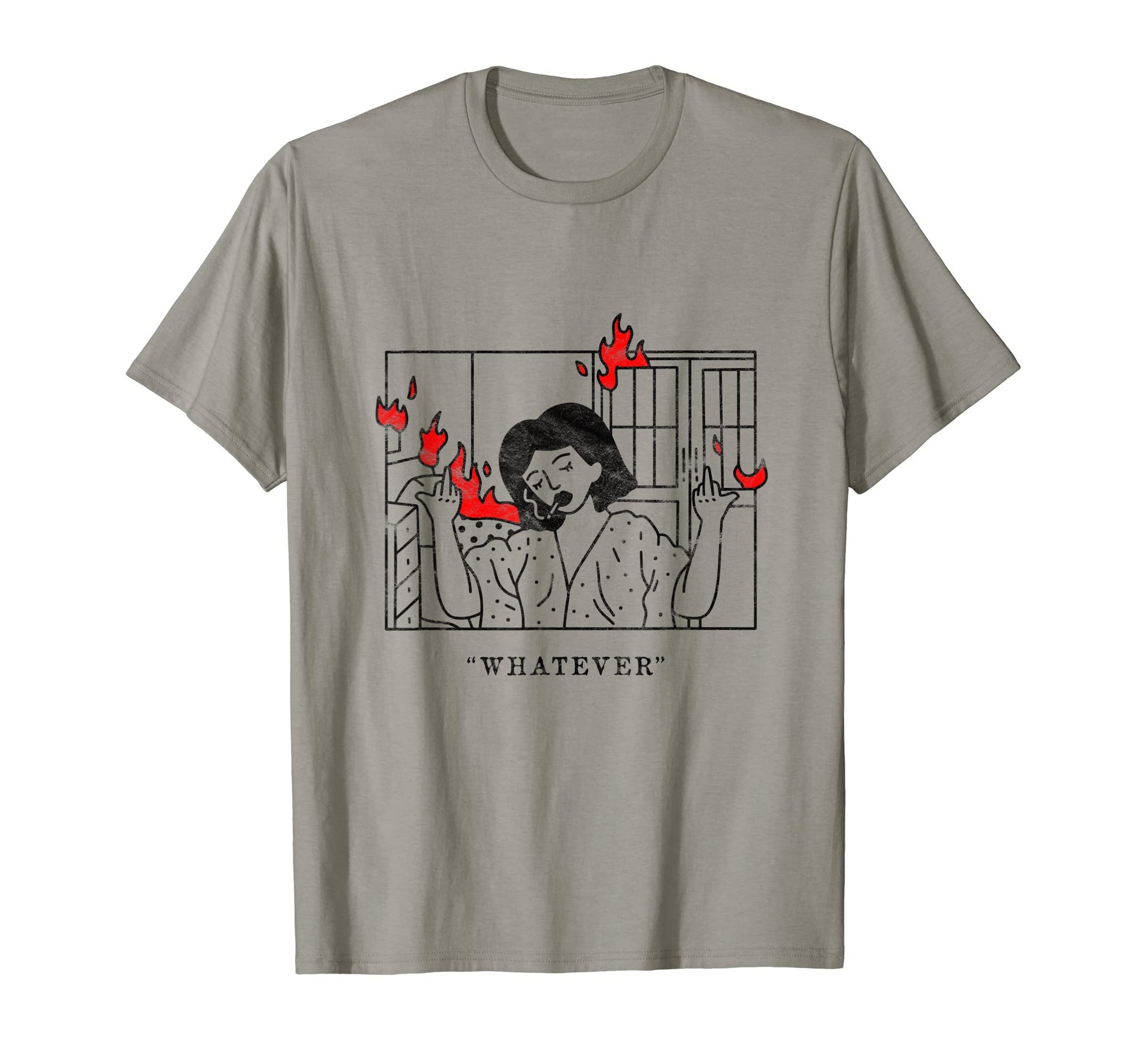 Whatever Grunge Goth Aesthetic Egirl T-Shirt - Custom Art Print for Adults - T-Shirt, Sweatshirt, Hoodie