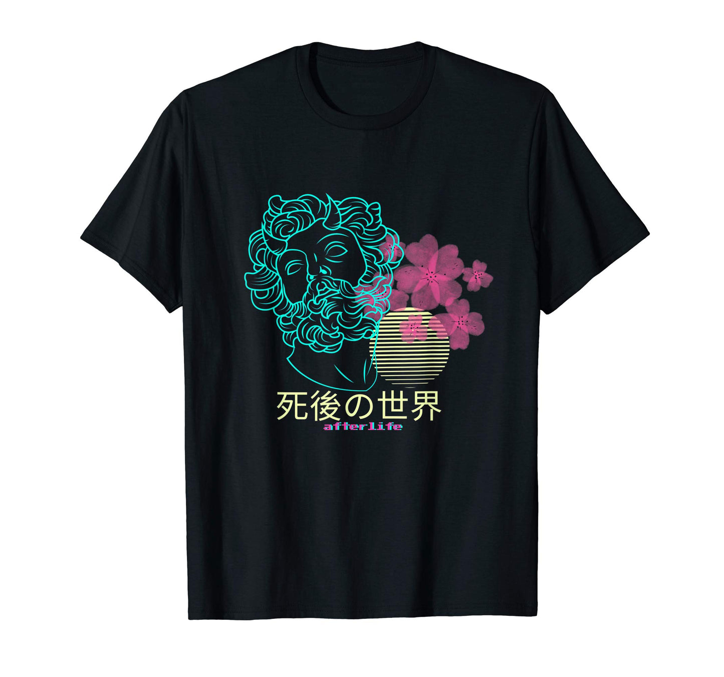 Afterlife Cherry Blossom Statue T-Shirt - Graphic Print for Adults - T-Shirt, Sweatshirt, Hoodie