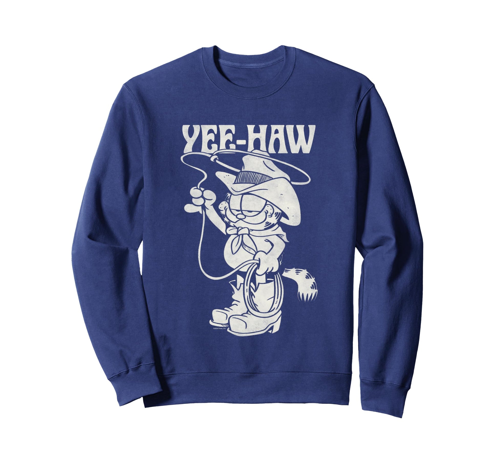 Garfield Cowboy Yee Haw Big Chest Sweatshirt - Streetwear Style Unisex - T-Shirt, Sweatshirt, Hoodie