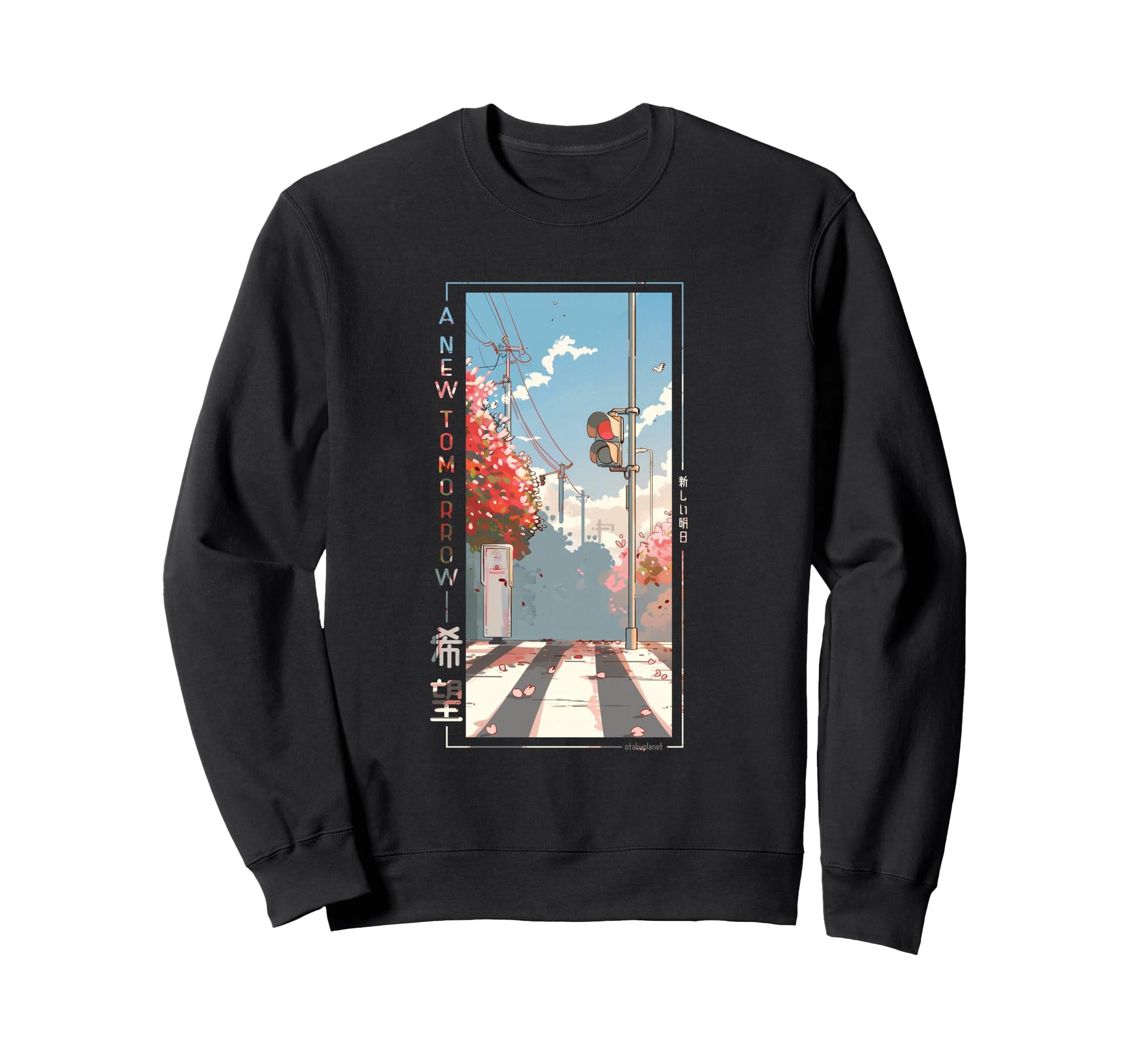 Korean Anime Vibes Vaporwave K Sweatshirt - Aesthetic Graphic for Adults - T-Shirt, Sweatshirt, Hoodie