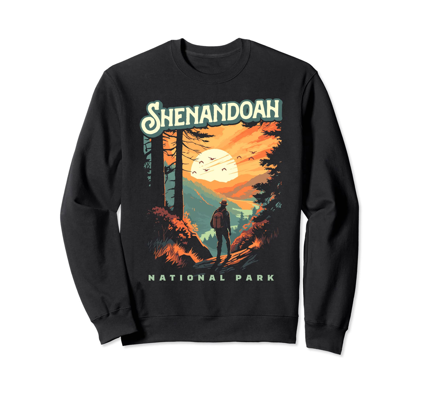 Shenandoah Virginia Hiking National Sweatshirt - Unique Graphic Men Women - T-Shirt, Sweatshirt, Hoodie