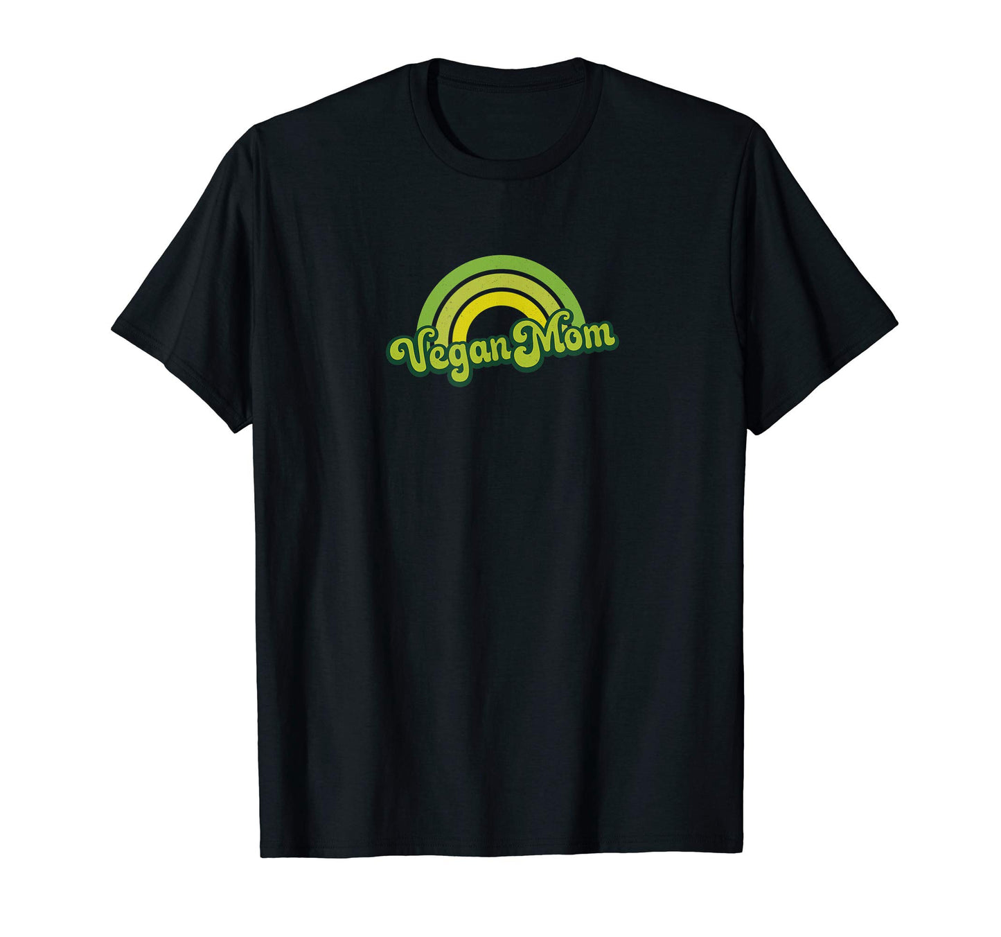 Vegan Mom 70S 80S Green Rainbow T-Shirt - Streetwear Style Unisex - T-Shirt, Sweatshirt, Hoodie