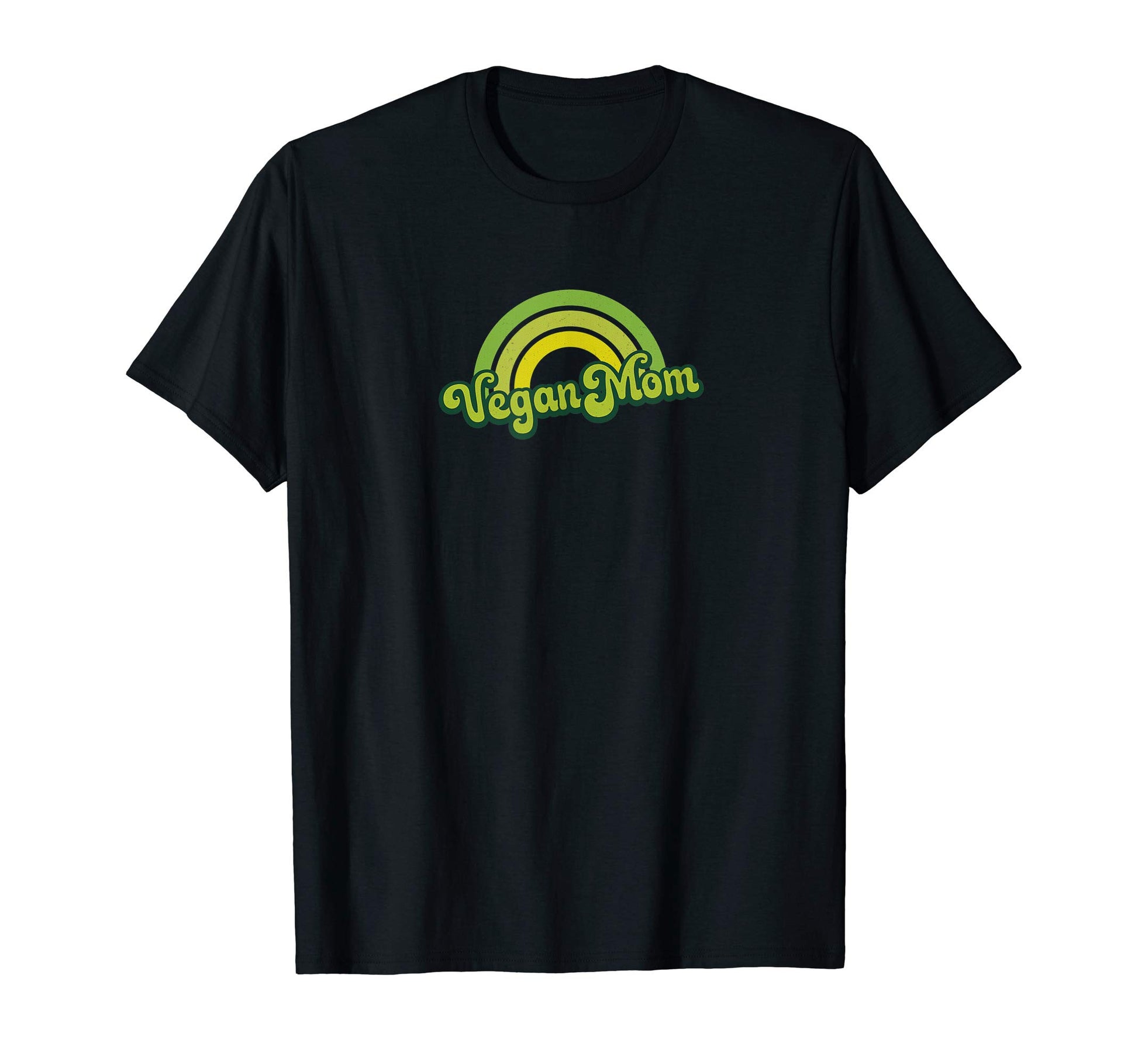 Vegan Mom 70S 80S Green Rainbow T-Shirt - Streetwear Style Unisex - T-Shirt, Sweatshirt, Hoodie