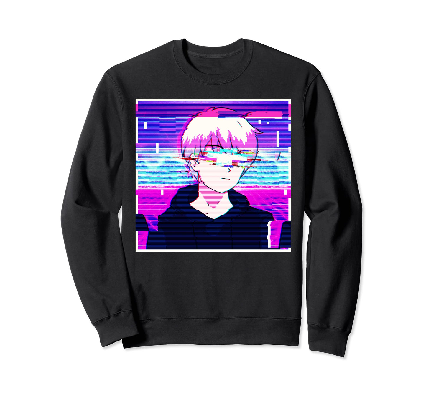 Emo Anime Vaporwave Aesthetic Sweatshirt - Custom Art Print Men Women - T-Shirt, Sweatshirt, Hoodie