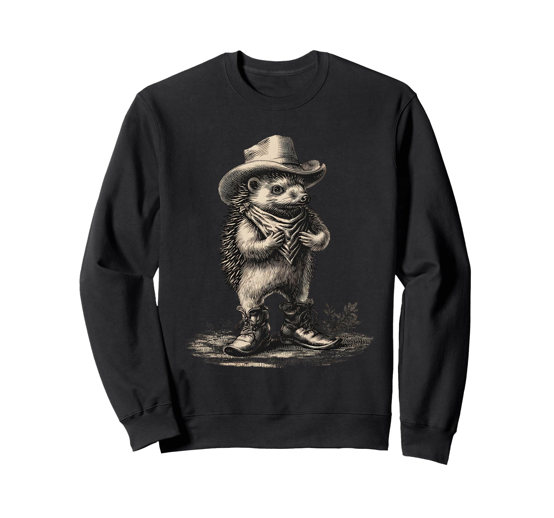 Country Cowboy Hedgehog Rodeo Cowgirl Sweatshirt - Trendy Graphic Unisex - T-Shirt, Sweatshirt, Hoodie