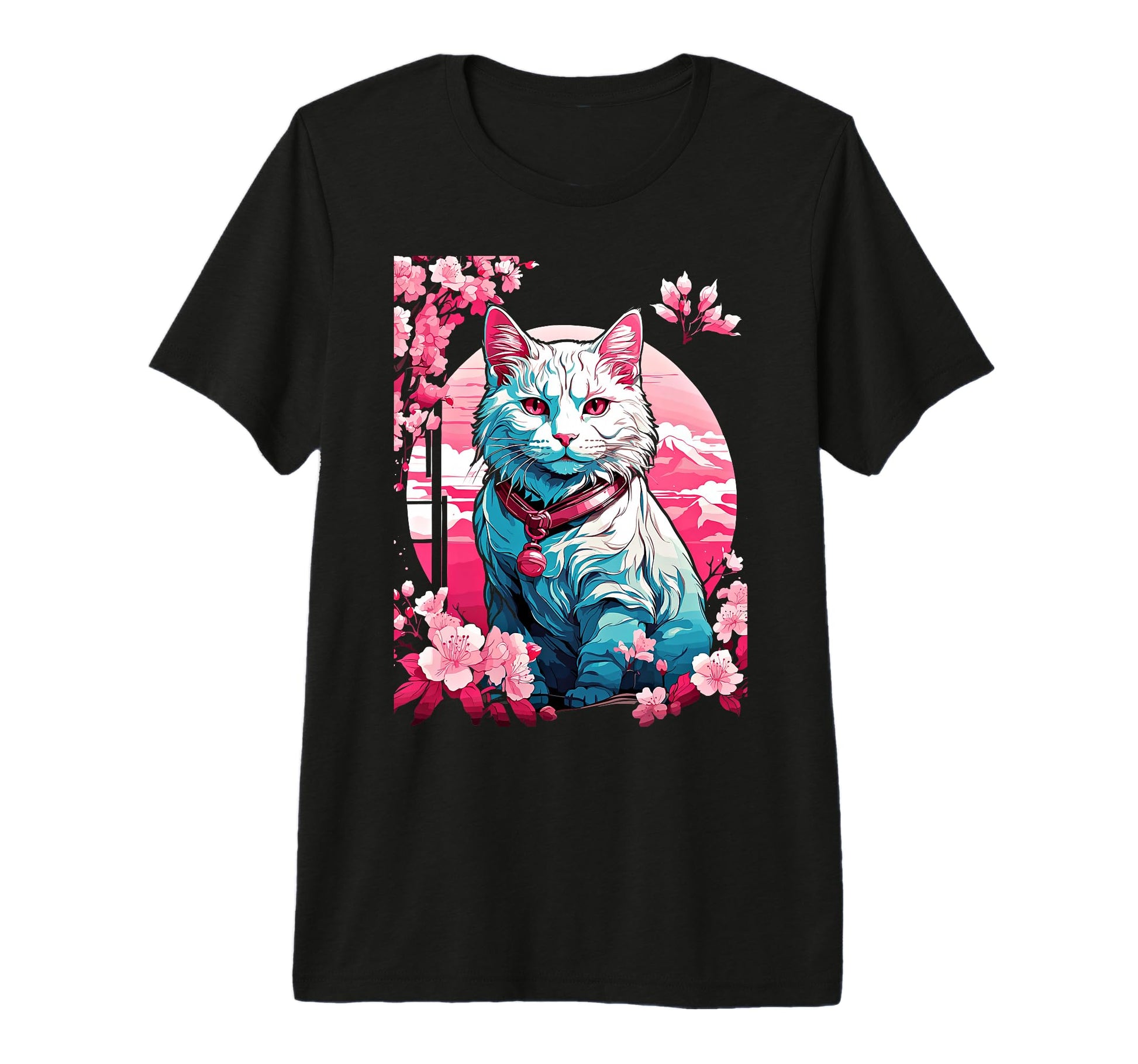 Anime Cat Japanese Vaporwave Aesthetic T-Shirt - Trendy Graphic Men Women - T-Shirt, Sweatshirt, Hoodie