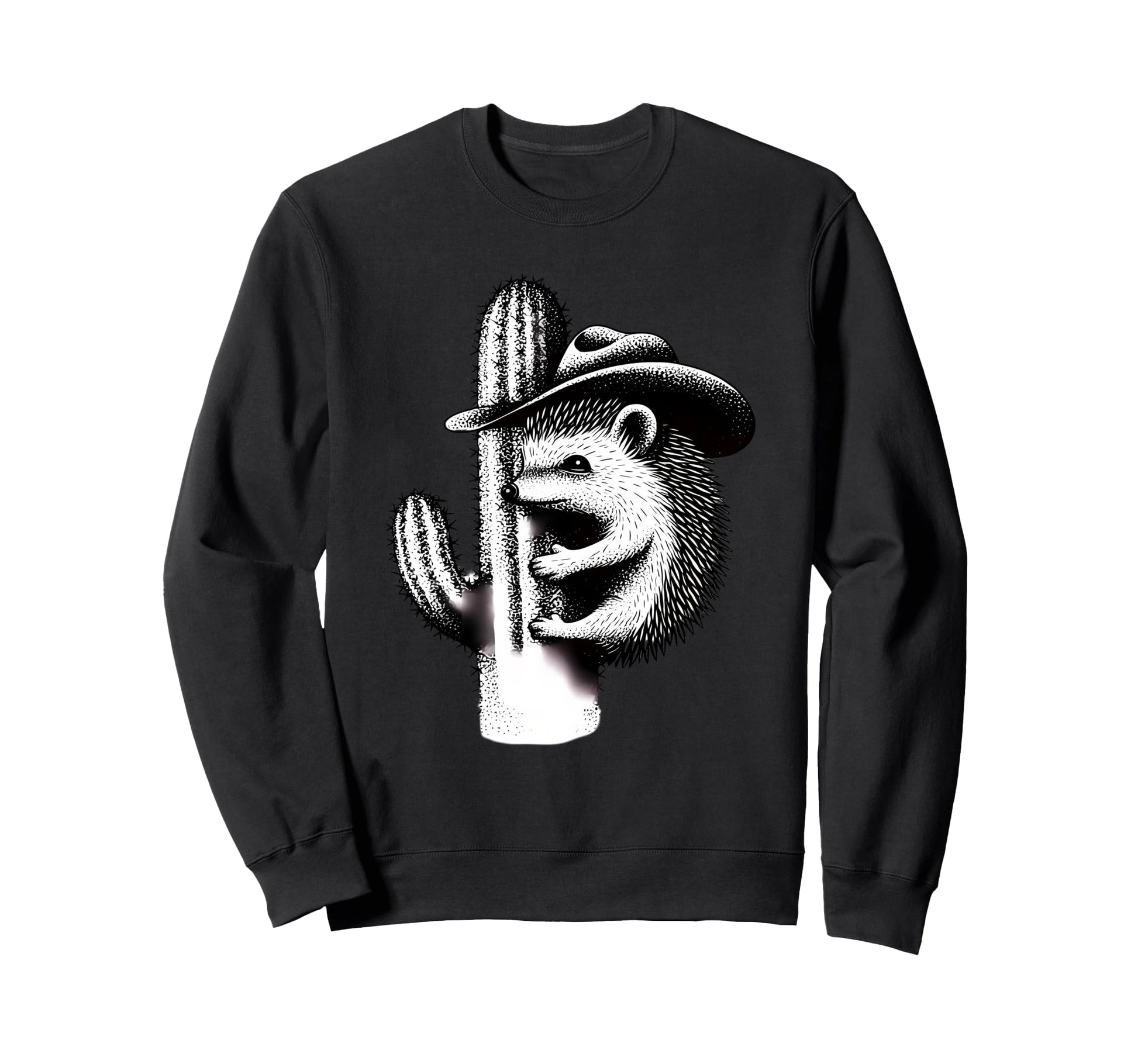 Country Cowboy Hedgehog Rodeo Sweatshirt - Casual Everyday Wear for Adults - T-Shirt, Sweatshirt, Hoodie