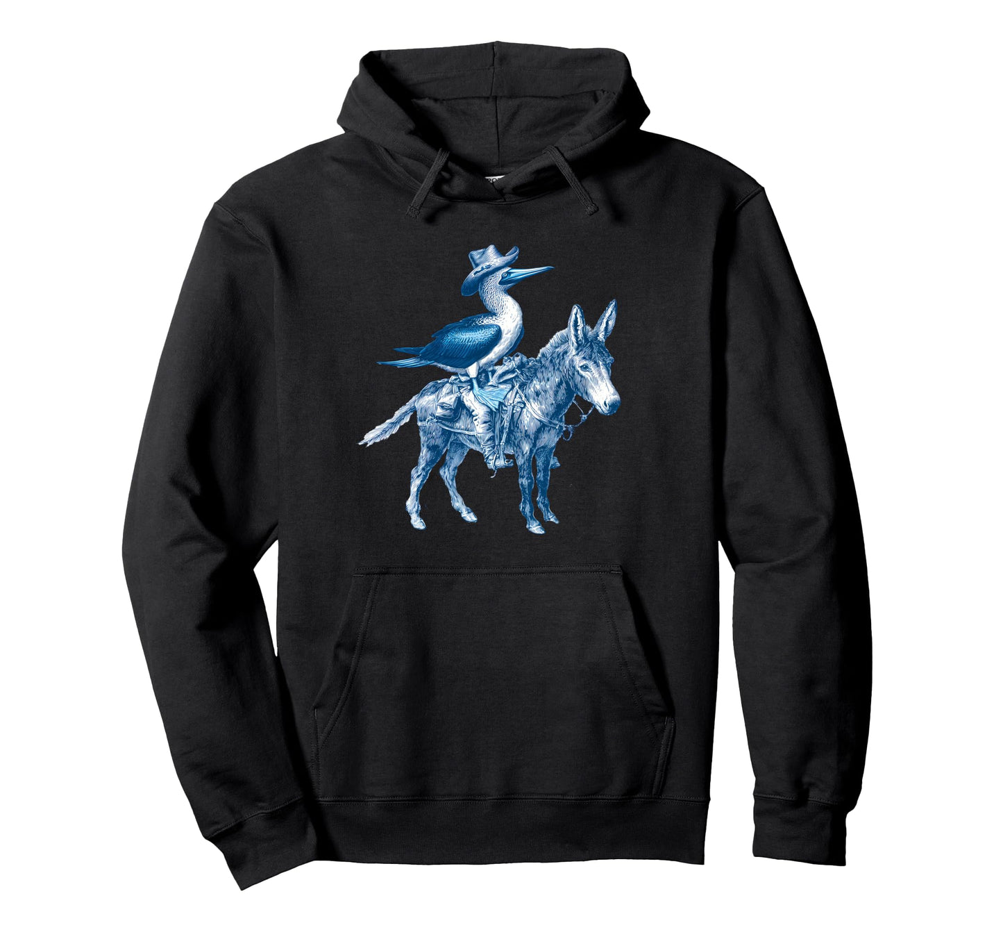Blue Footed Booby Cowboy Cowgirl Hoodie - Fun Novelty Design for Adults - T-Shirt, Sweatshirt, Hoodie
