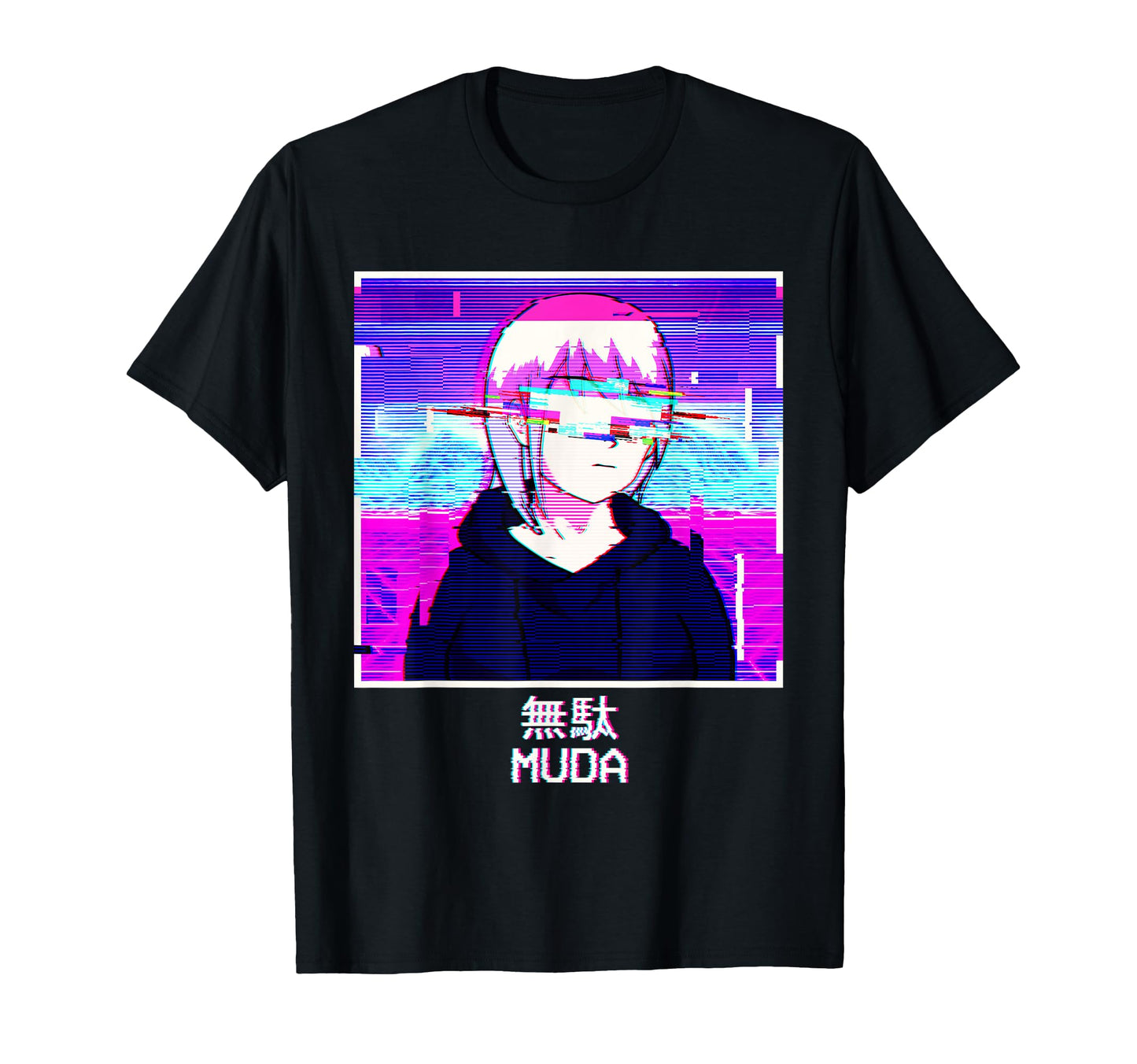 Anime Muda Japanese Vaporwave T-Shirt - Custom Art Print Men Women - T-Shirt, Sweatshirt, Hoodie