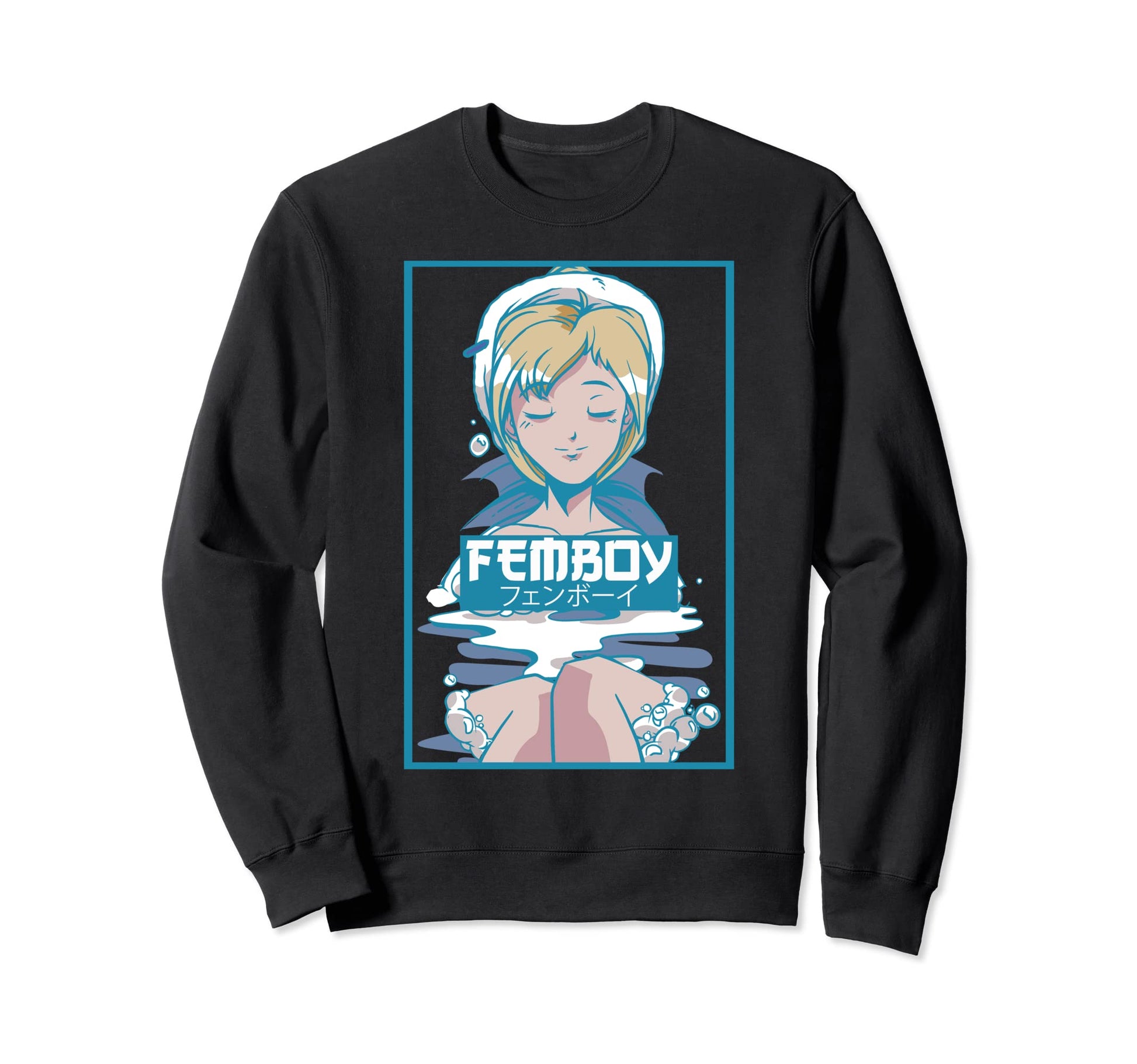 Femboy Vaporwave Aesthetic Femboy Sweatshirt - Graphic Print for Adults - T-Shirt, Sweatshirt, Hoodie