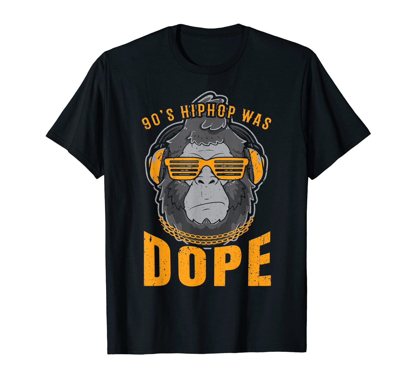Hiphop Gorilla Oldschool 90S Fans Hoodie - Custom Art Print Unisex - T-Shirt, Sweatshirt, Hoodie