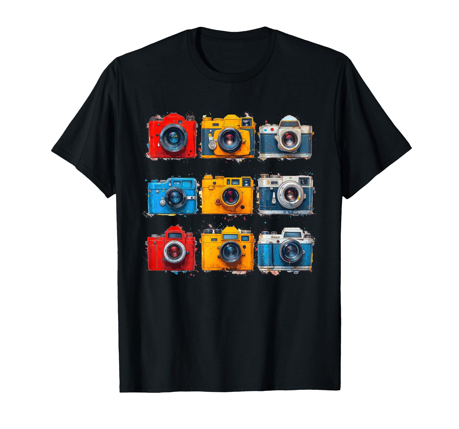 Collection Cameras Various Bold Colors T-Shirt - Streetwear Style Men Women - T-Shirt, Sweatshirt, Hoodie