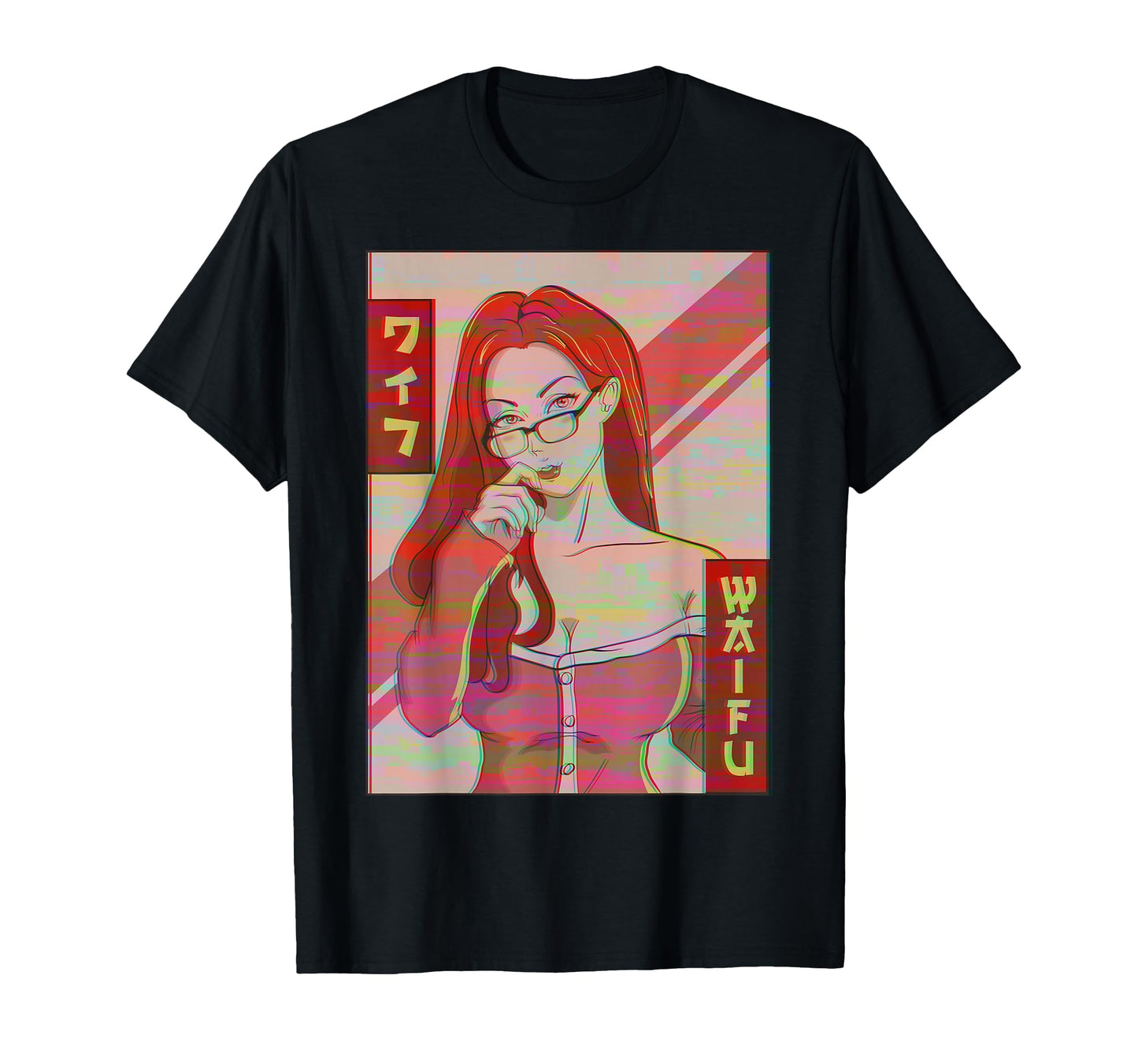 Waifu Anime Japanese Vaporwave T-Shirt - Fun Novelty Design Unisex - T-Shirt, Sweatshirt, Hoodie