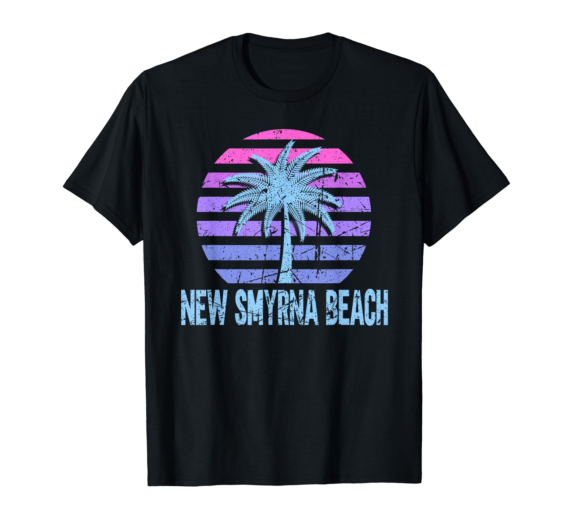 New Smyrna Beach Vacation Vaporwave T-Shirt - Novelty Apparel Unisex - T-Shirt, Sweatshirt, Hoodie