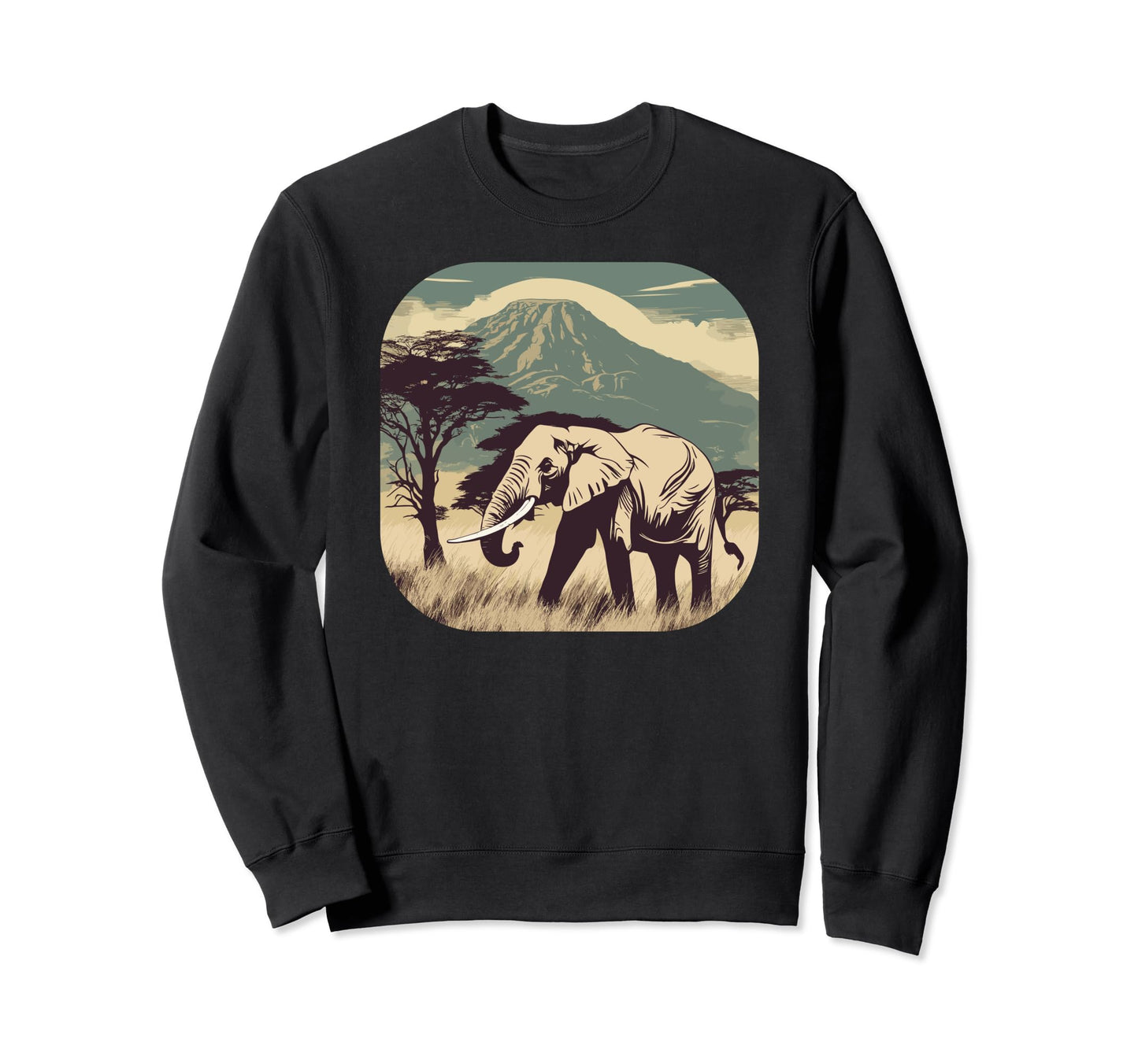Safari Elephant South Africa Sweatshirt - Fun Novelty Design for Adults - T-Shirt, Sweatshirt, Hoodie