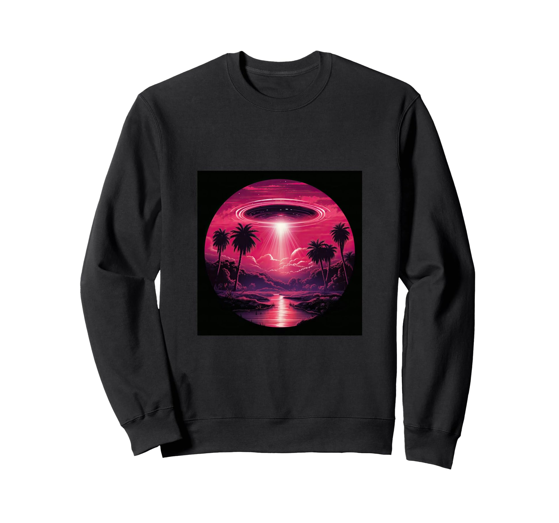 Alien Abduction Alien Vaporwave Ufo Sweatshirt - Streetwear Style Unisex - T-Shirt, Sweatshirt, Hoodie