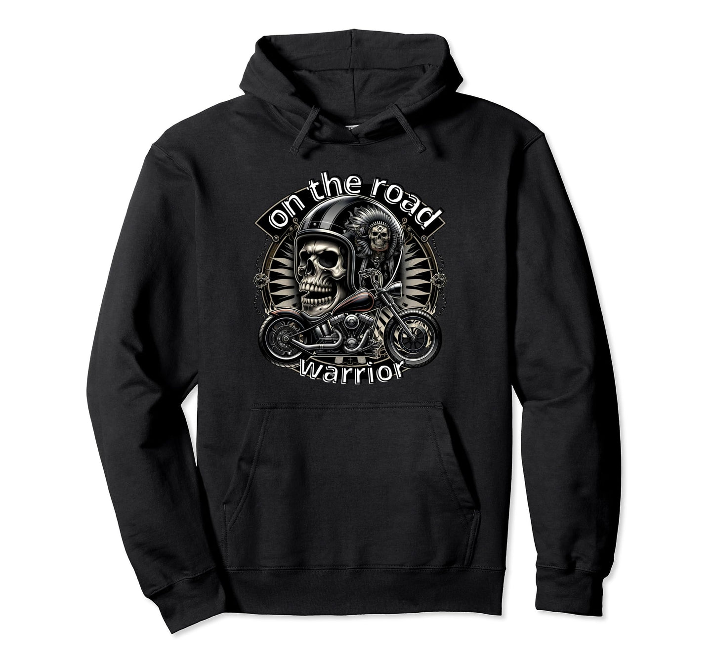 Custom Skull Helmet Custom Hoodie - Fun Novelty Design for Adults - T-Shirt, Sweatshirt, Hoodie