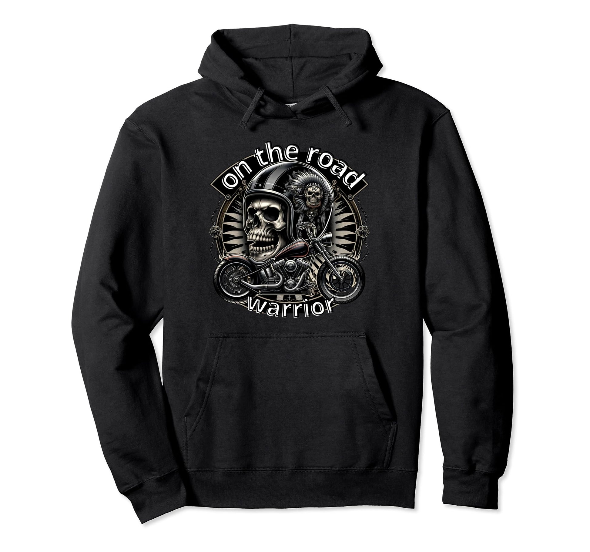 Custom Skull Helmet Custom Hoodie - Fun Novelty Design for Adults - T-Shirt, Sweatshirt, Hoodie