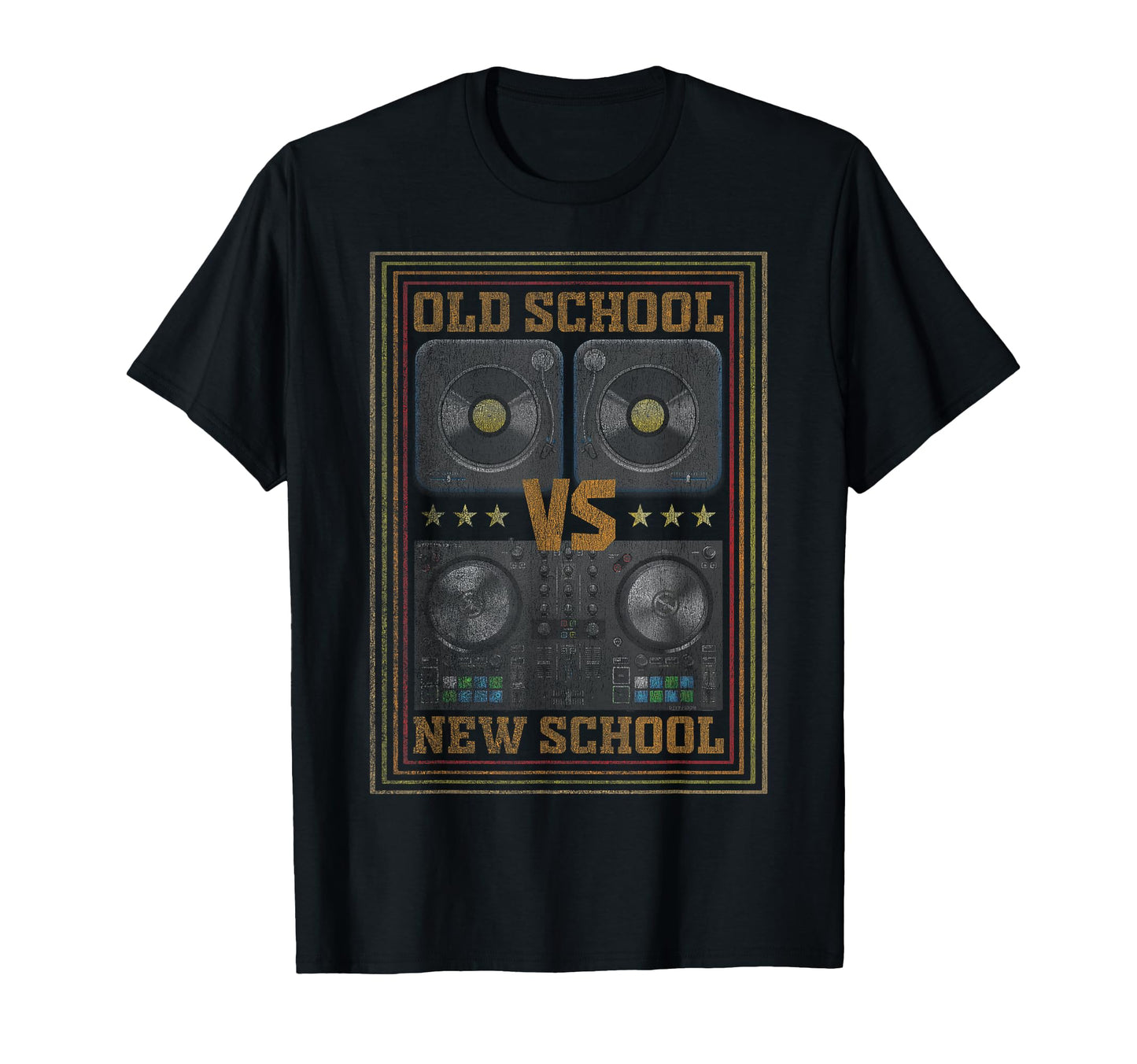 Old School Dj Mixer Vs New School Dj Mixer T-Shirt - Graphic Print Unisex - T-Shirt, Sweatshirt, Hoodie