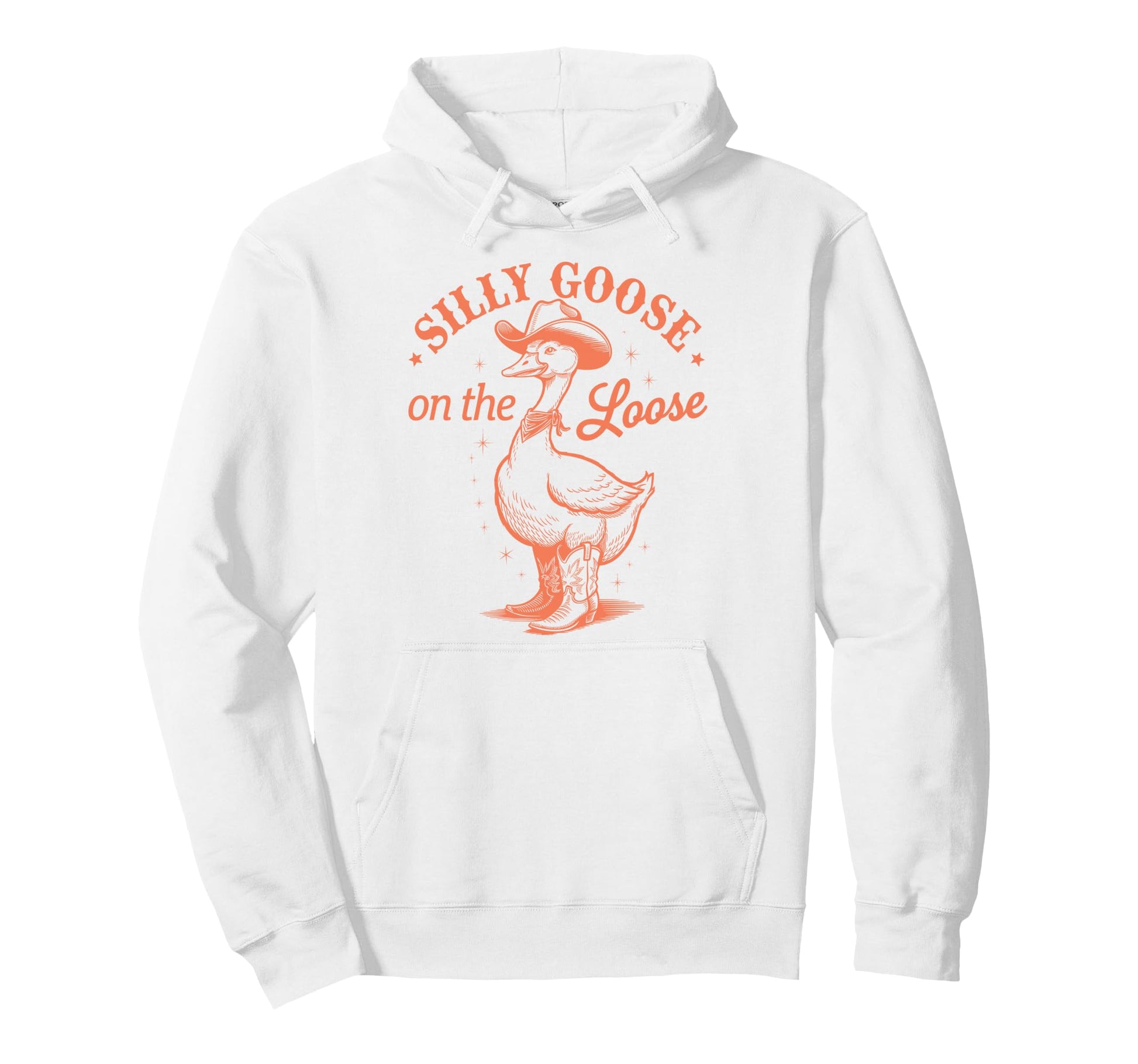 Silly Goose Loose Funny Cowboy Western Hoodie - Graphic Print Men Women - T-Shirt, Sweatshirt, Hoodie