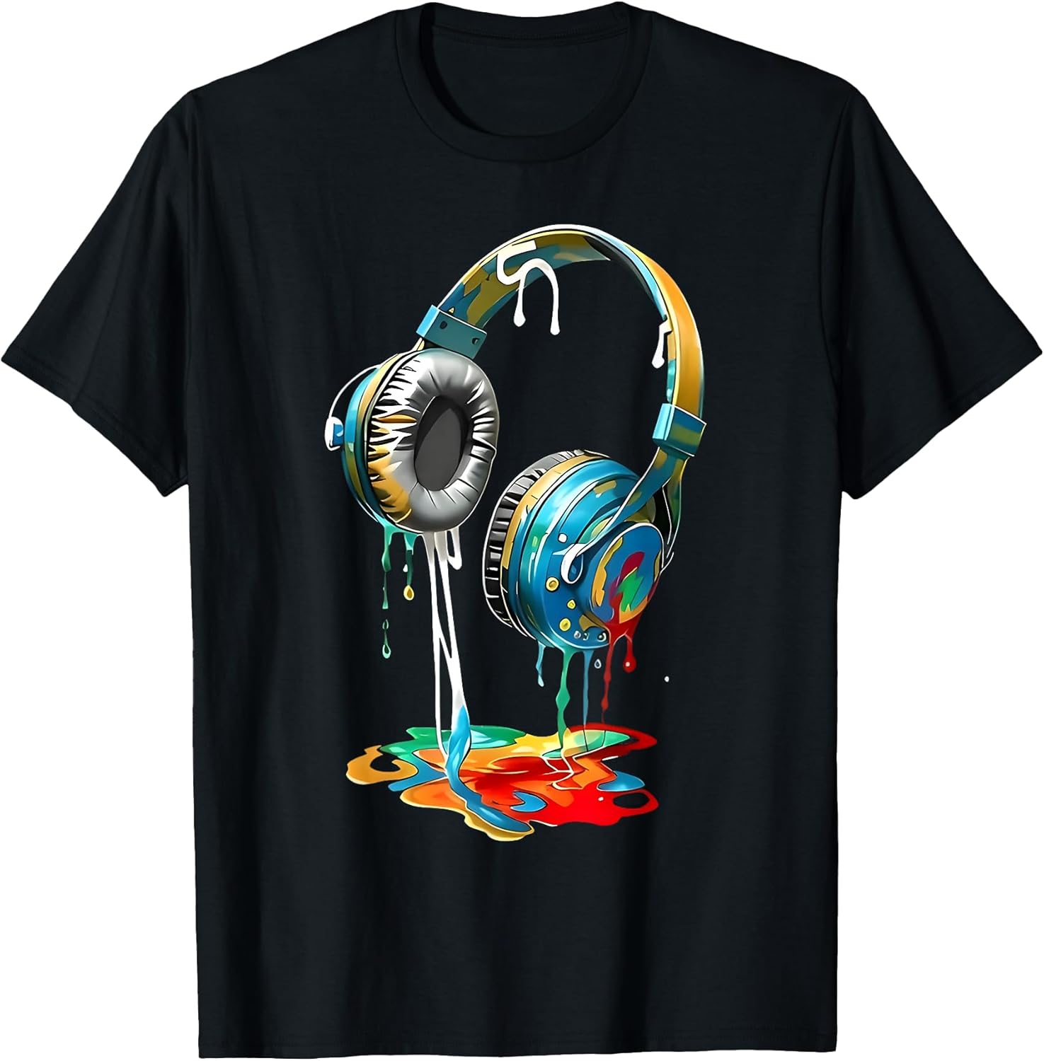 Colorful Headphones Music Lover Gifts Funny - Adult & Kids T-Shirts, Sweatshirts & Hoodies apparel design preview 1
