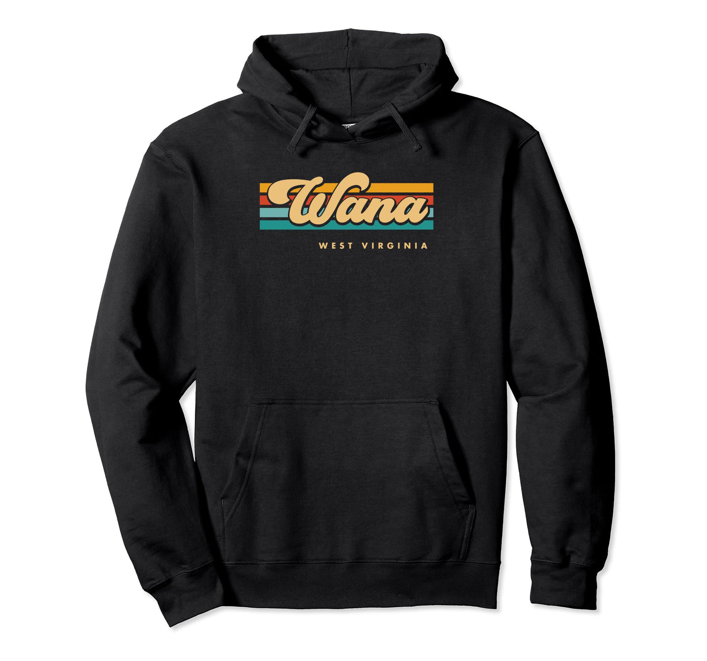 Sunset Stripes Wana West Virginia Hoodie - Streetwear Style for Adults - T-Shirt, Sweatshirt, Hoodie