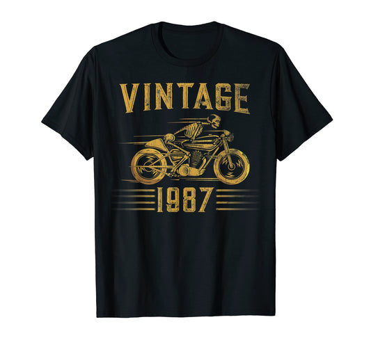 1987 Biker Motorcycle T-Shirt - Graphic Print Unisex - T-Shirt, Sweatshirt, Hoodie