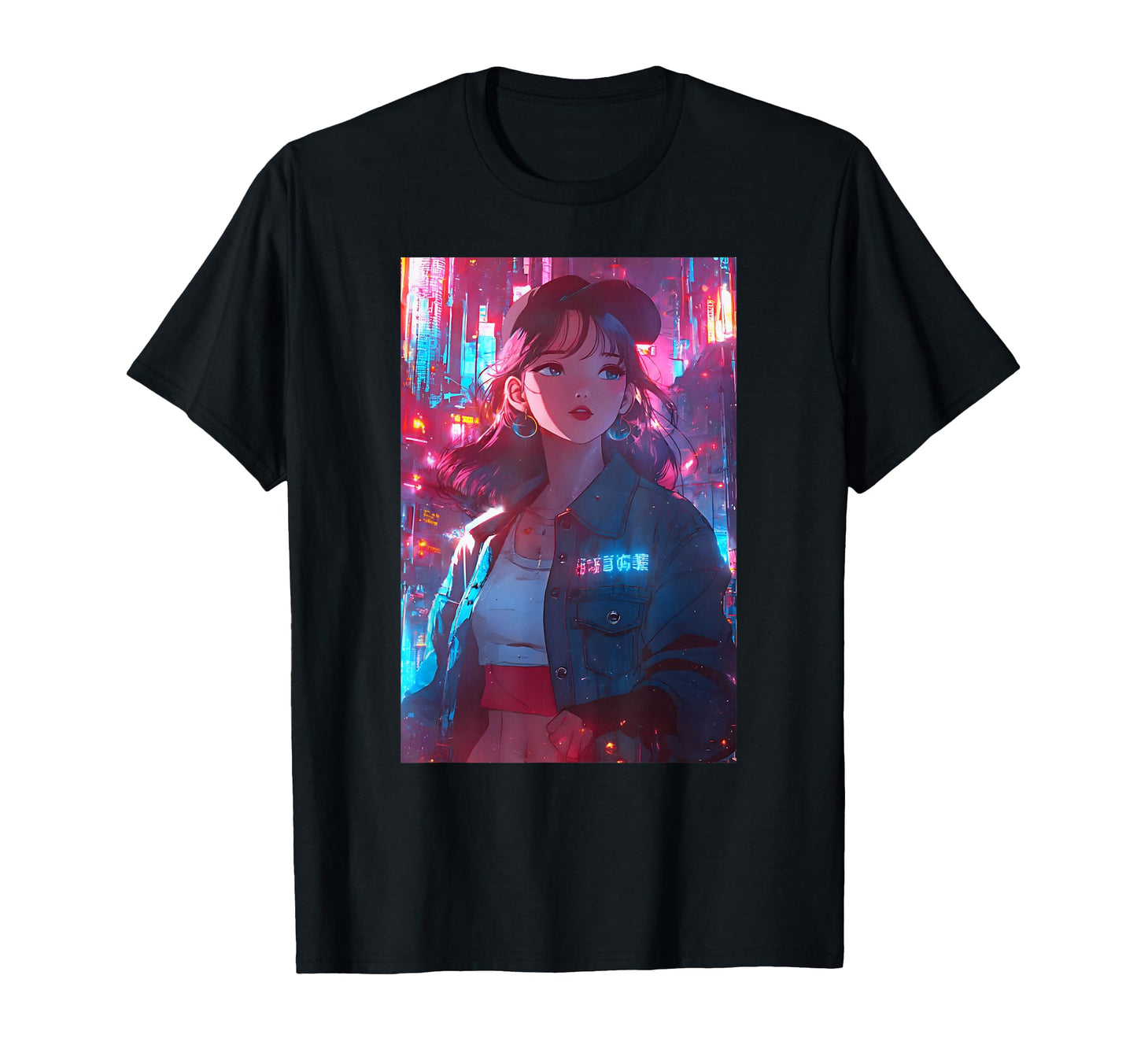 Anime Manga Cyberpunk Vaporwave Manga T-Shirt - Fun Novelty Design Unisex - T-Shirt, Sweatshirt, Hoodie