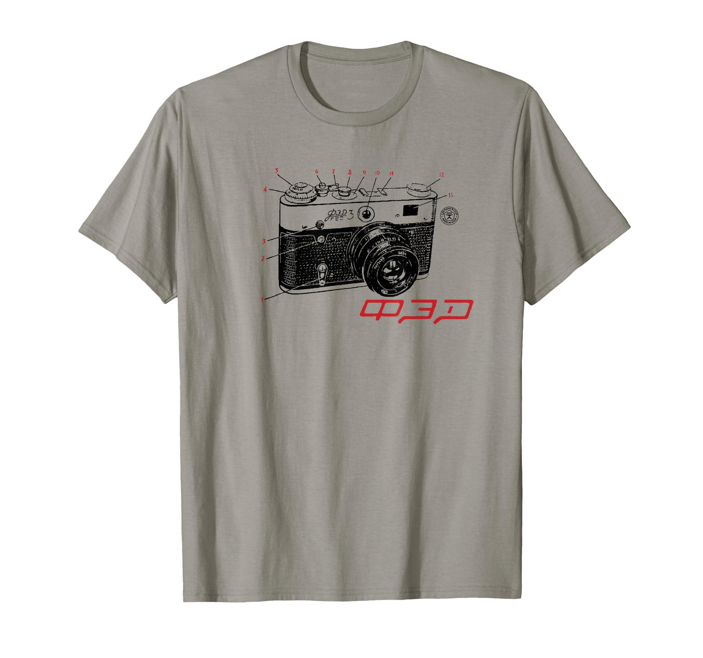 Fed Rangefinder Ussr Soviet Distressed T-Shirt - Novelty Apparel Men Women - T-Shirt, Sweatshirt, Hoodie