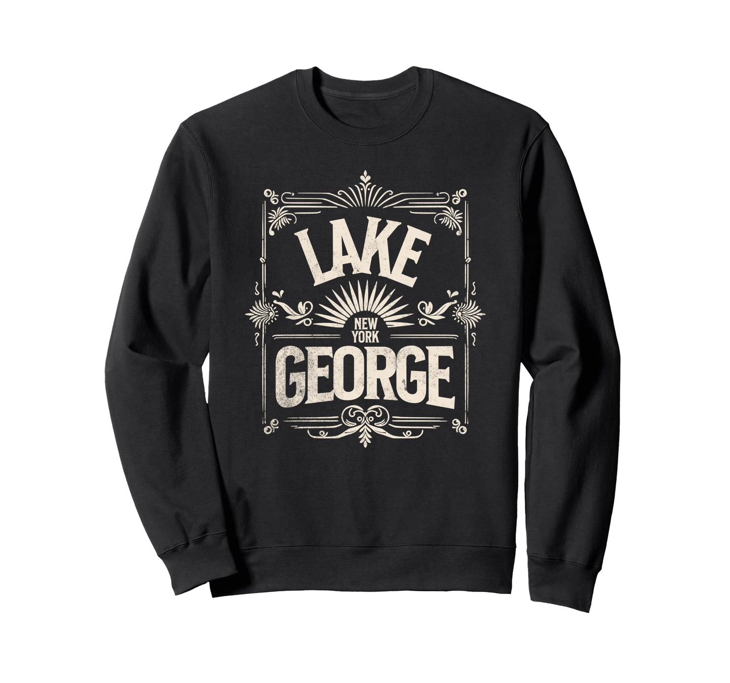 Lake George New York Western Sweatshirt - Novelty Apparel Men Women - T-Shirt, Sweatshirt, Hoodie