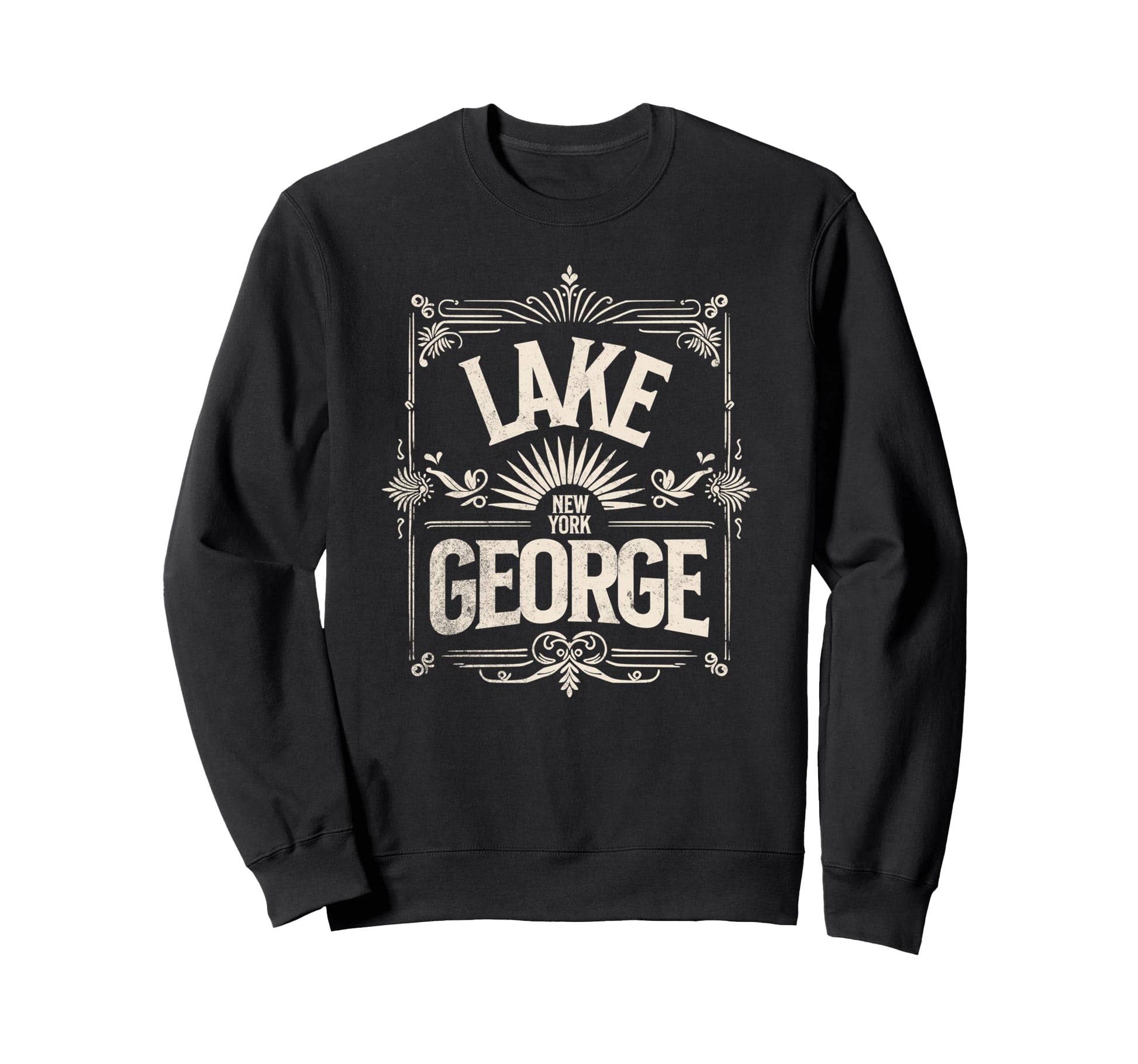 Lake George New York Western Sweatshirt - Novelty Apparel Men Women - T-Shirt, Sweatshirt, Hoodie