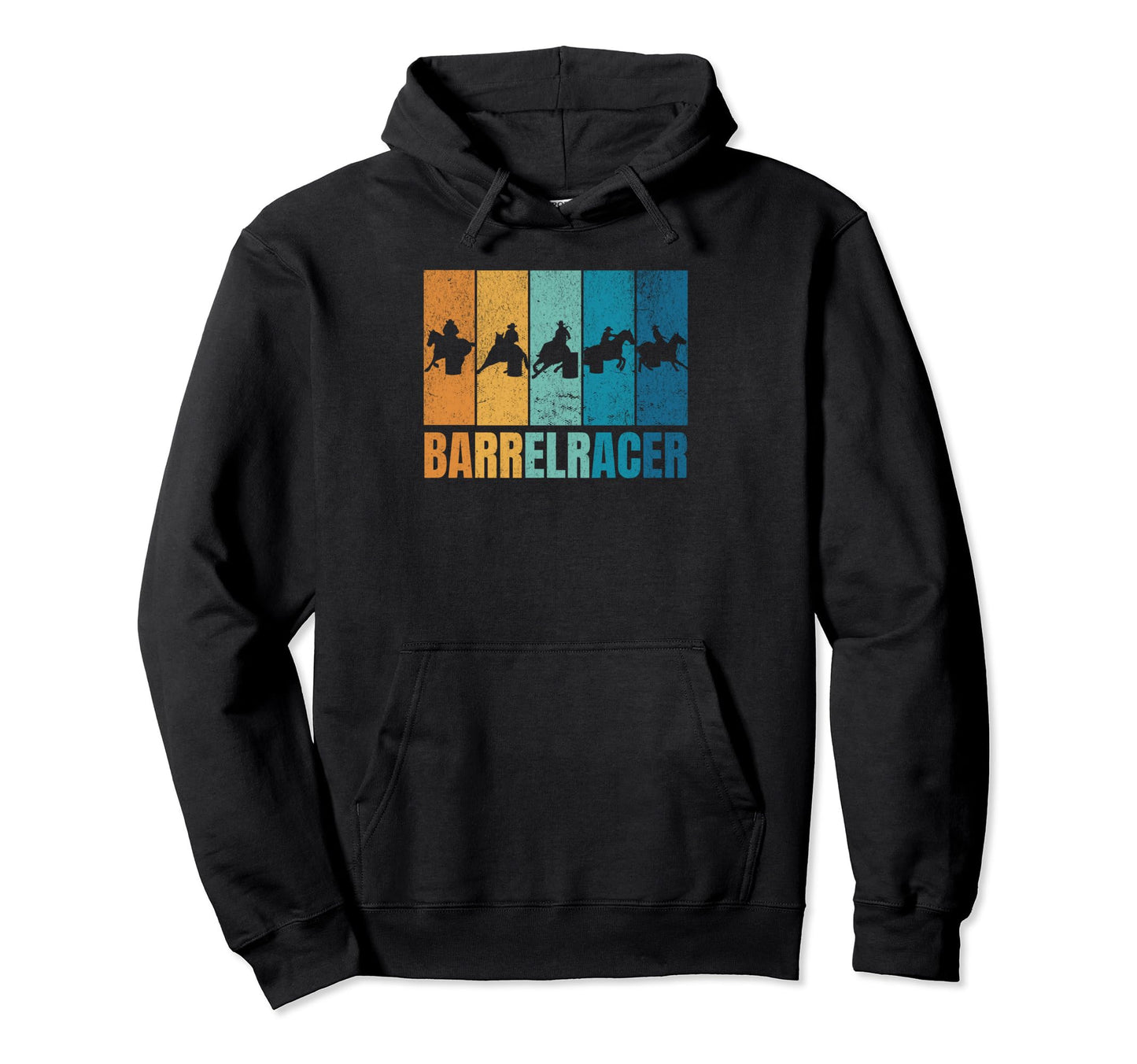 Barrel Racer Horse Back Riding Western Hoodie - Graphic Print for Adults - T-Shirt, Sweatshirt, Hoodie