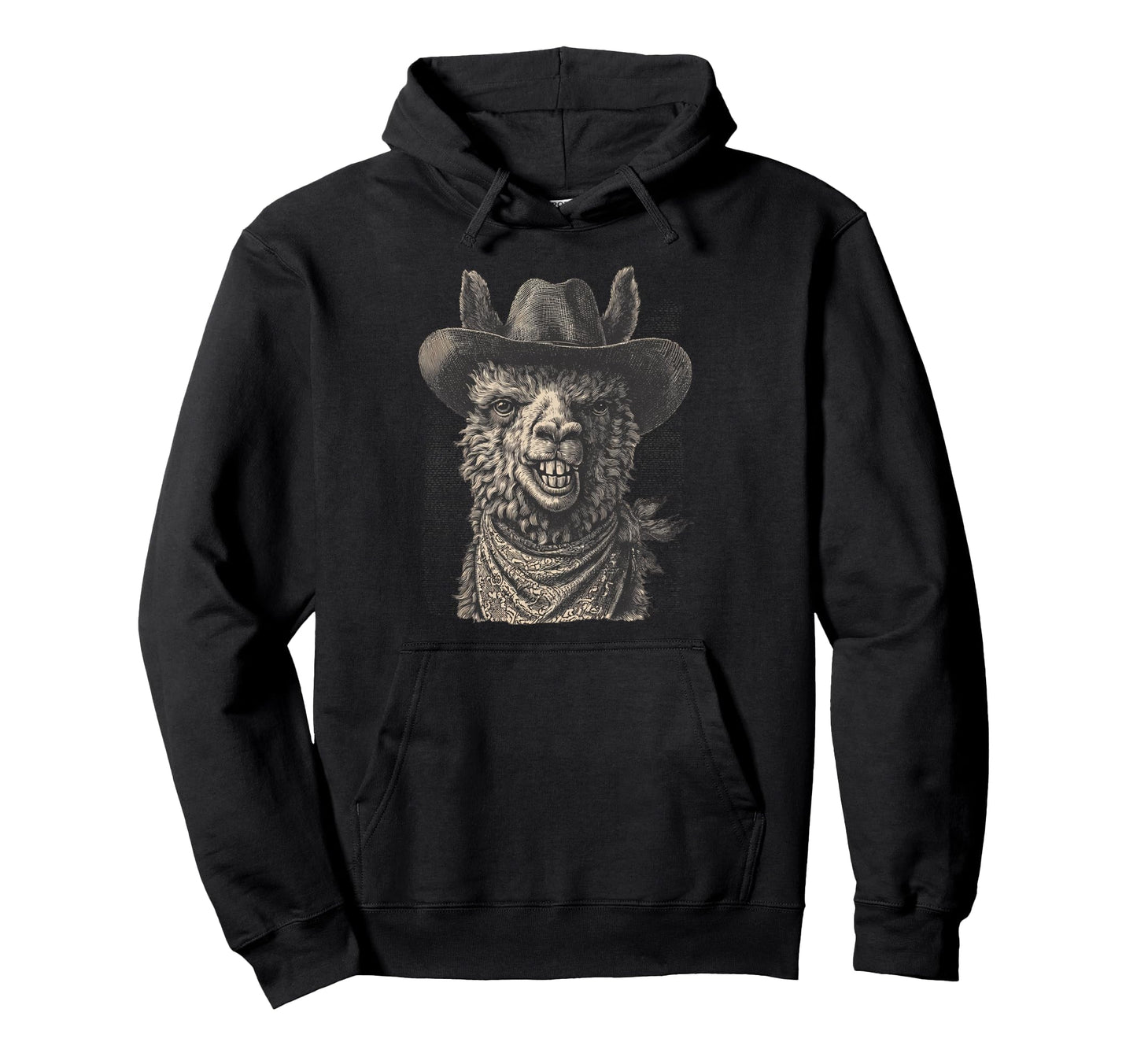 Llama Cowboy Rodeo Cowgirl Western Hoodie - Novelty Apparel for Adults - T-Shirt, Sweatshirt, Hoodie