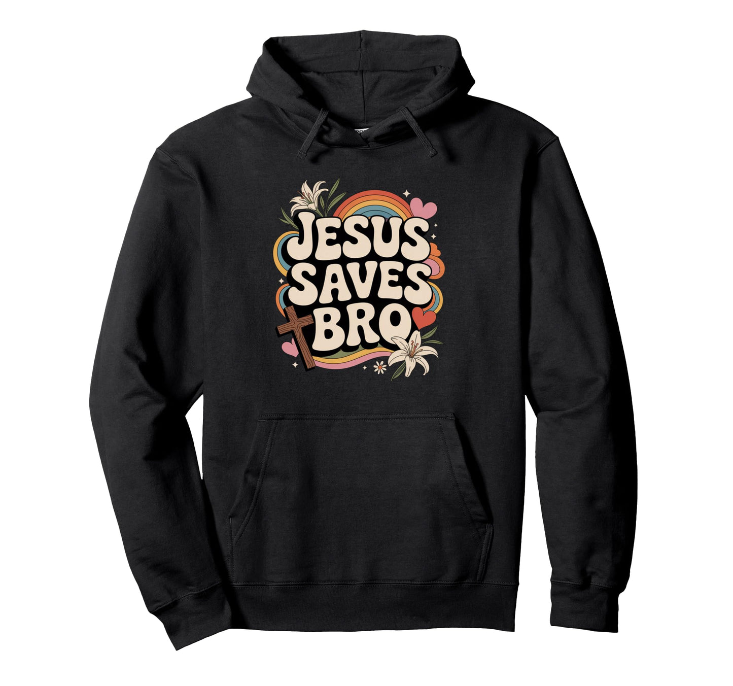 Jesus Saves Bro Funny Groovy Christian Hoodie - Novelty Apparel Unisex - T-Shirt, Sweatshirt, Hoodie
