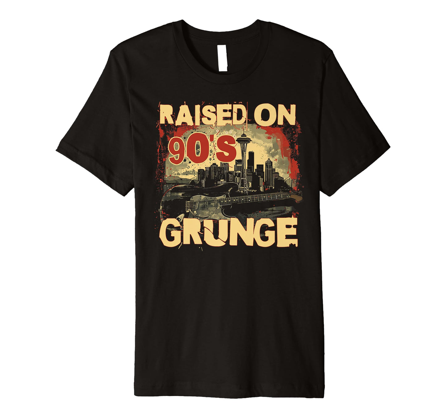 Raised 90S Grunge Rock Music Lover T-Shirt - Unique Graphic Men Women - T-Shirt, Sweatshirt, Hoodie