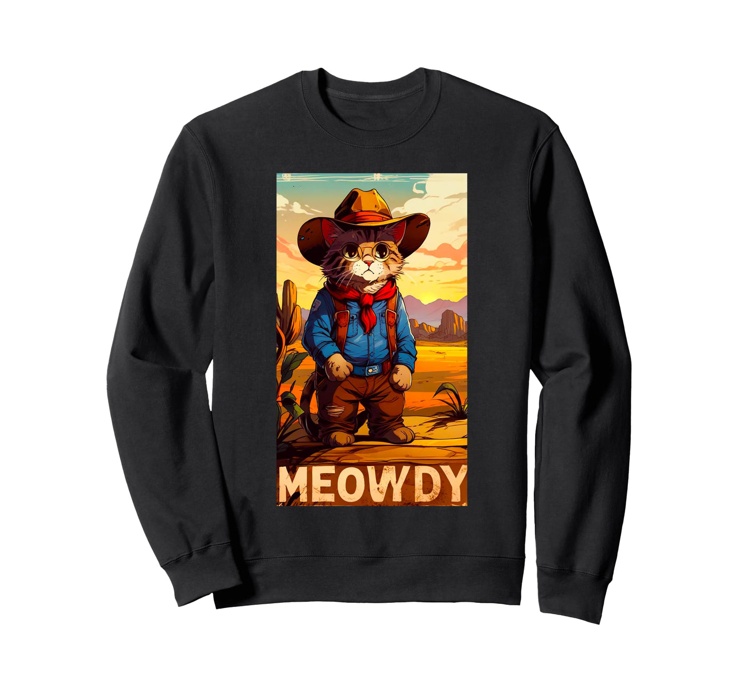 Meowdy Partner Funny Country Side Sweatshirt - Minimalist Print for Adults - T-Shirt, Sweatshirt, Hoodie