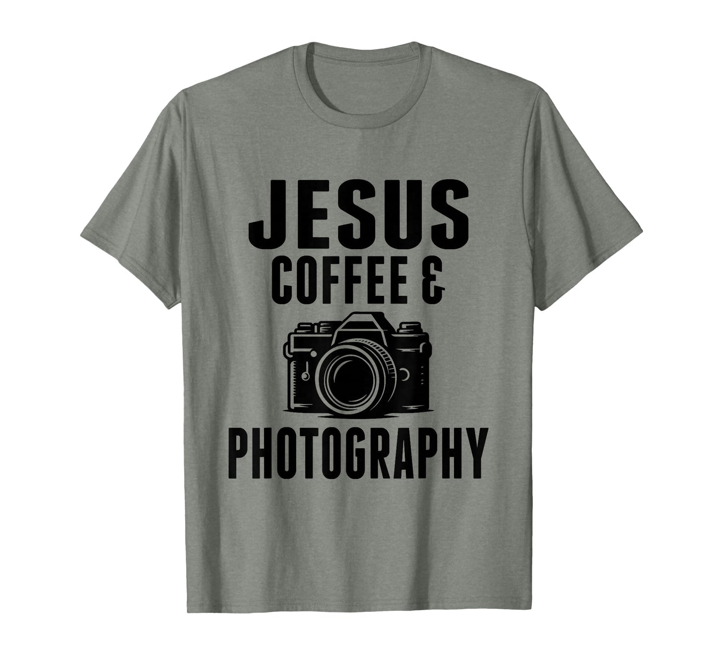 Jesus Coffee And Photography Funny T-Shirt - Minimalist Print for Adults - T-Shirt, Sweatshirt, Hoodie