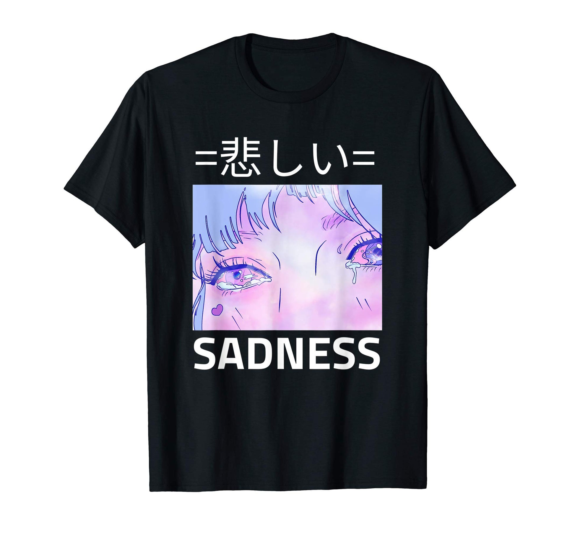 Sadness Anti Social Japanese Text T-Shirt - Graphic Print Men Women - T-Shirt, Sweatshirt, Hoodie