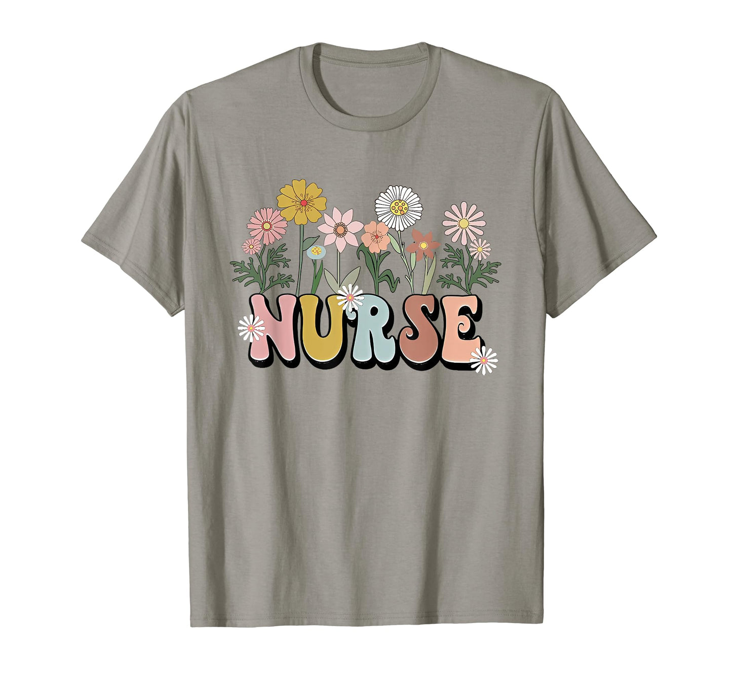 Groovy Nurse Typography Wild T-Shirt - Aesthetic Graphic for Adults - T-Shirt, Sweatshirt, Hoodie