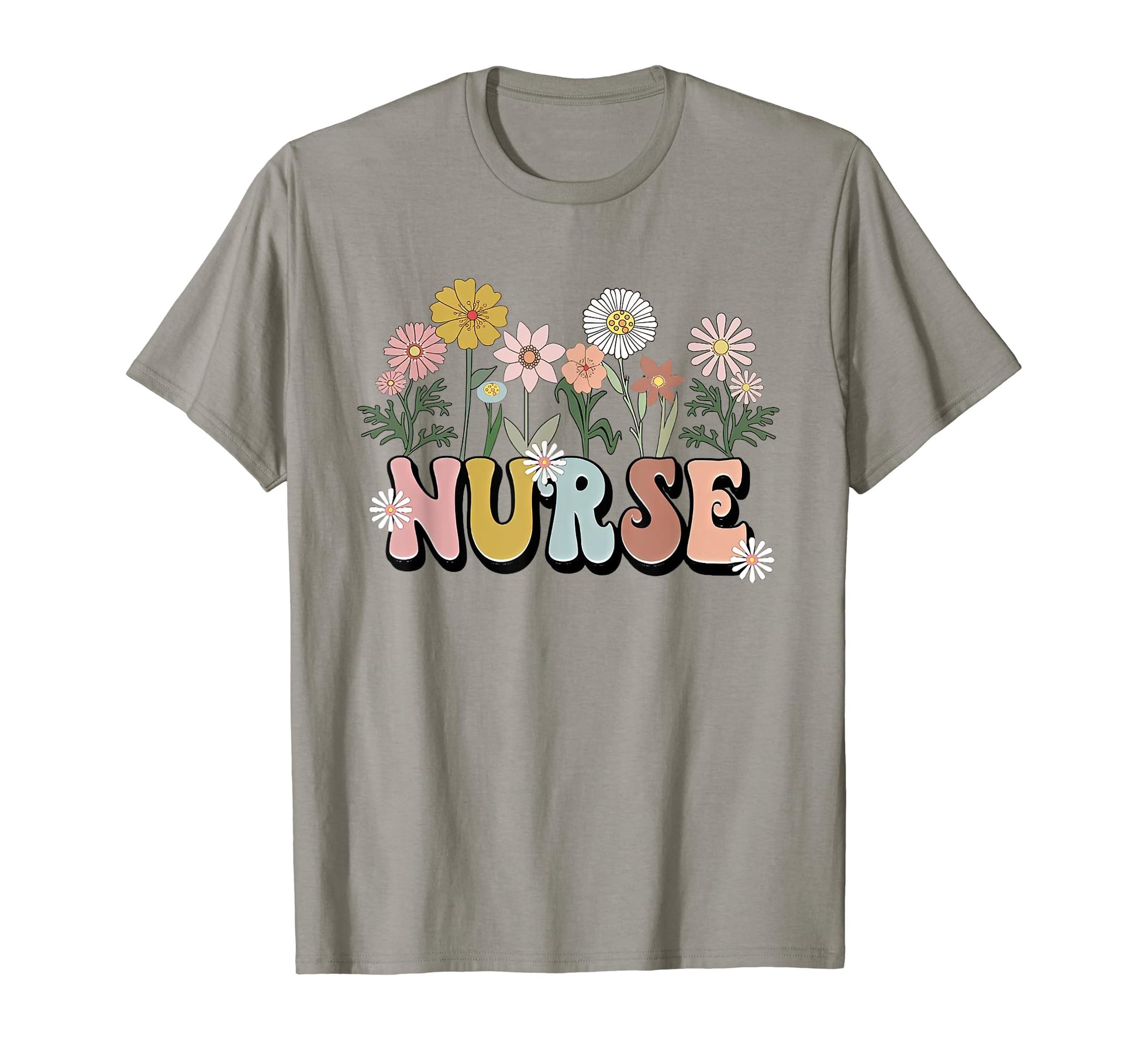 Groovy Nurse Typography Wild T-Shirt - Aesthetic Graphic for Adults - T-Shirt, Sweatshirt, Hoodie