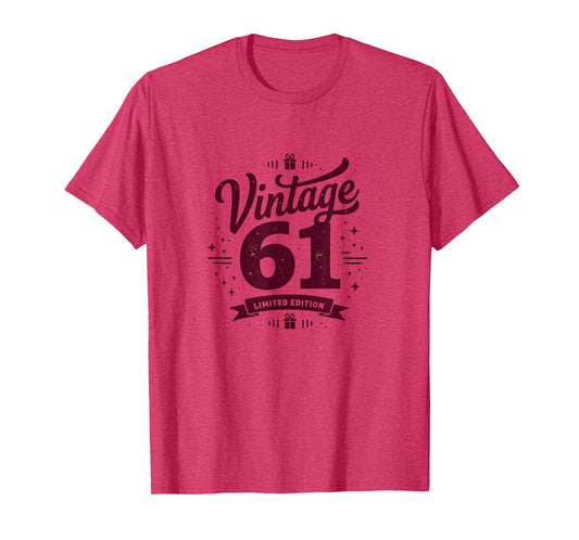 61 Birthday Gift Typography Tees 1985 T-Shirt - Minimalist Print Unisex - T-Shirt, Sweatshirt, Hoodie