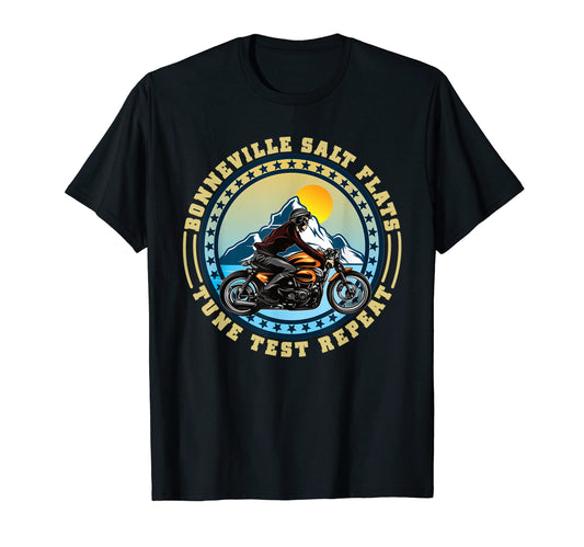 Bonneville Salt Flats Motorcycle Rider T-Shirt - Streetwear Style Men Women - T-Shirt, Sweatshirt, Hoodie