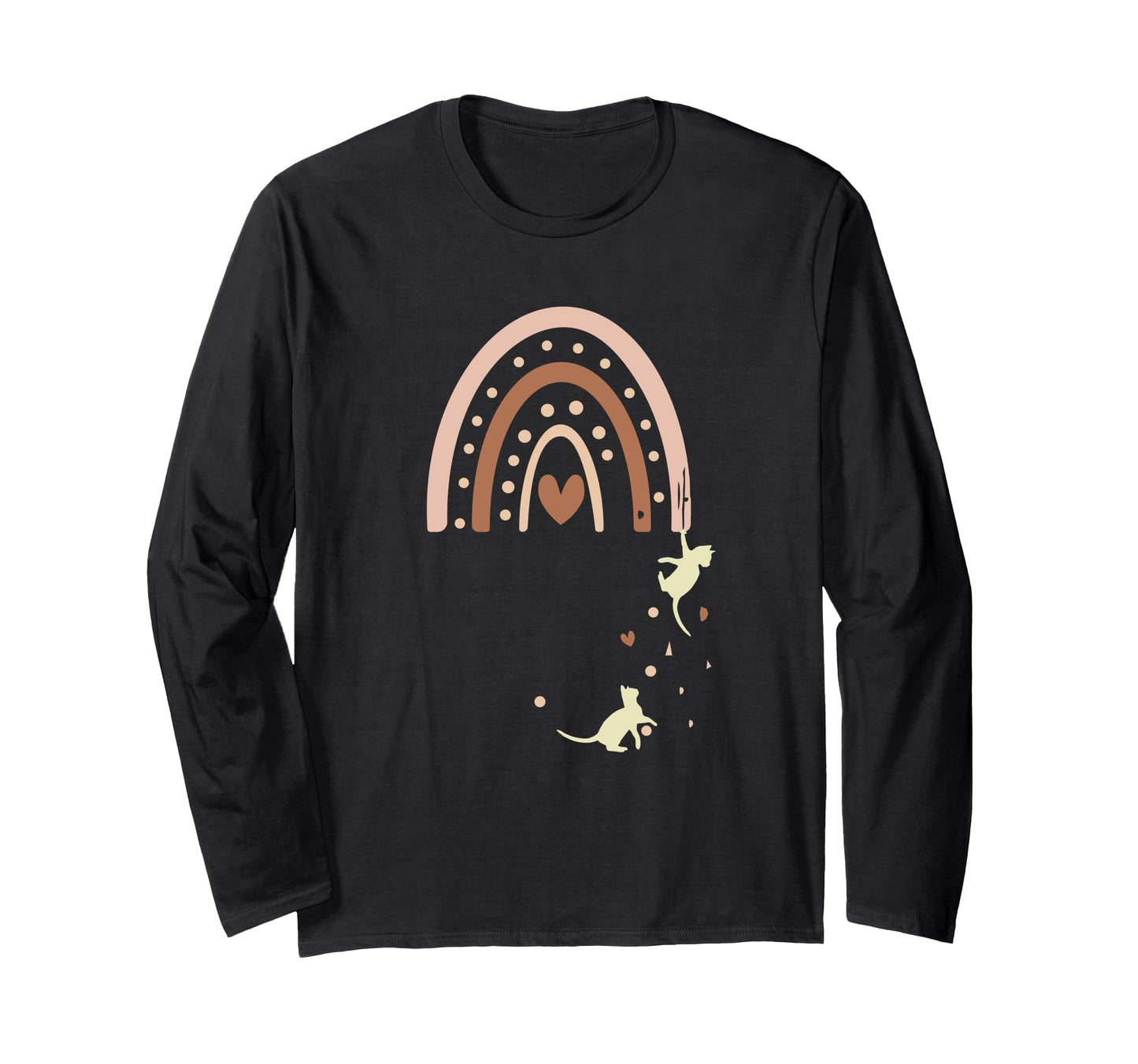 Cat Boho Rainbow Playful Kittens T-Shirt - Novelty Apparel Unisex - T-Shirt, Sweatshirt, Hoodie