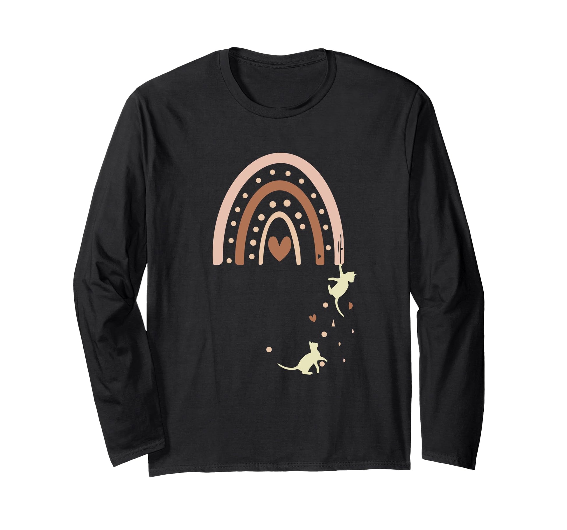 Cat Boho Rainbow Playful Kittens T-Shirt - Novelty Apparel Unisex - T-Shirt, Sweatshirt, Hoodie