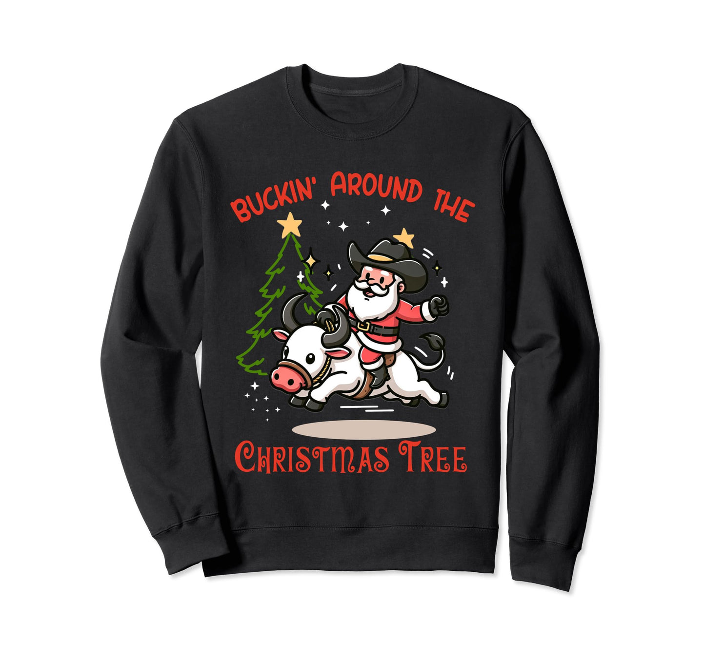 Buckin Around Tree Horses Western Sweatshirt - Graphic Print Unisex - T-Shirt, Sweatshirt, Hoodie