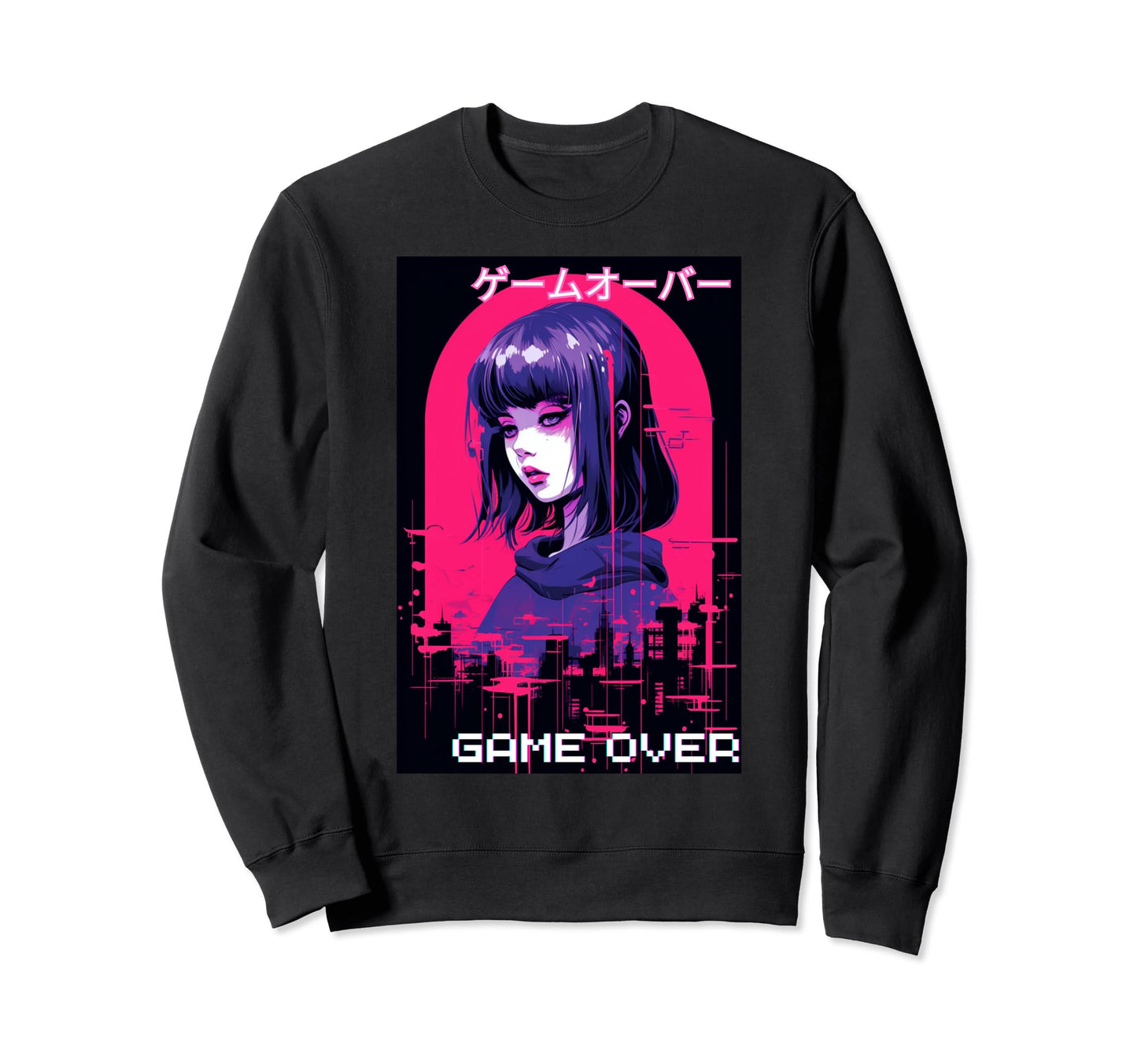 Japanese Vaporwave Sad Anime Indie Sweatshirt - Trendy Graphic Unisex - T-Shirt, Sweatshirt, Hoodie