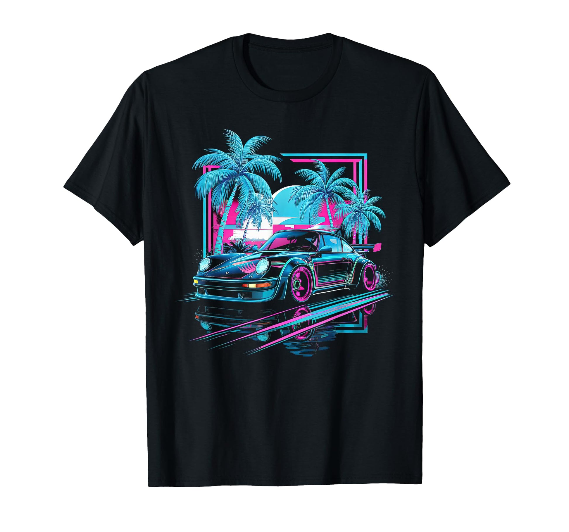 Synthwave Supercar Retrowave 80S T-Shirt - Novelty Apparel Men Women - T-Shirt, Sweatshirt, Hoodie