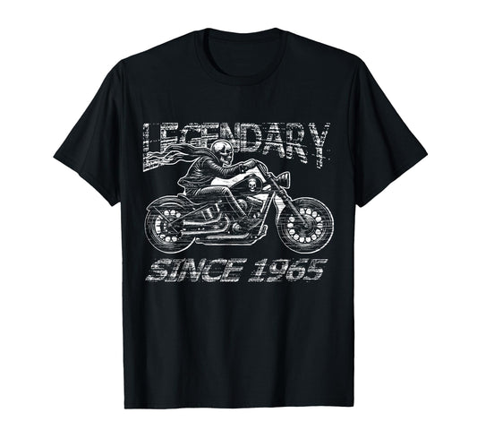 60Th Birthday 1965 Biker Motorcycle Gift T-Shirt - Aesthetic Graphic Unisex - T-Shirt, Sweatshirt, Hoodie